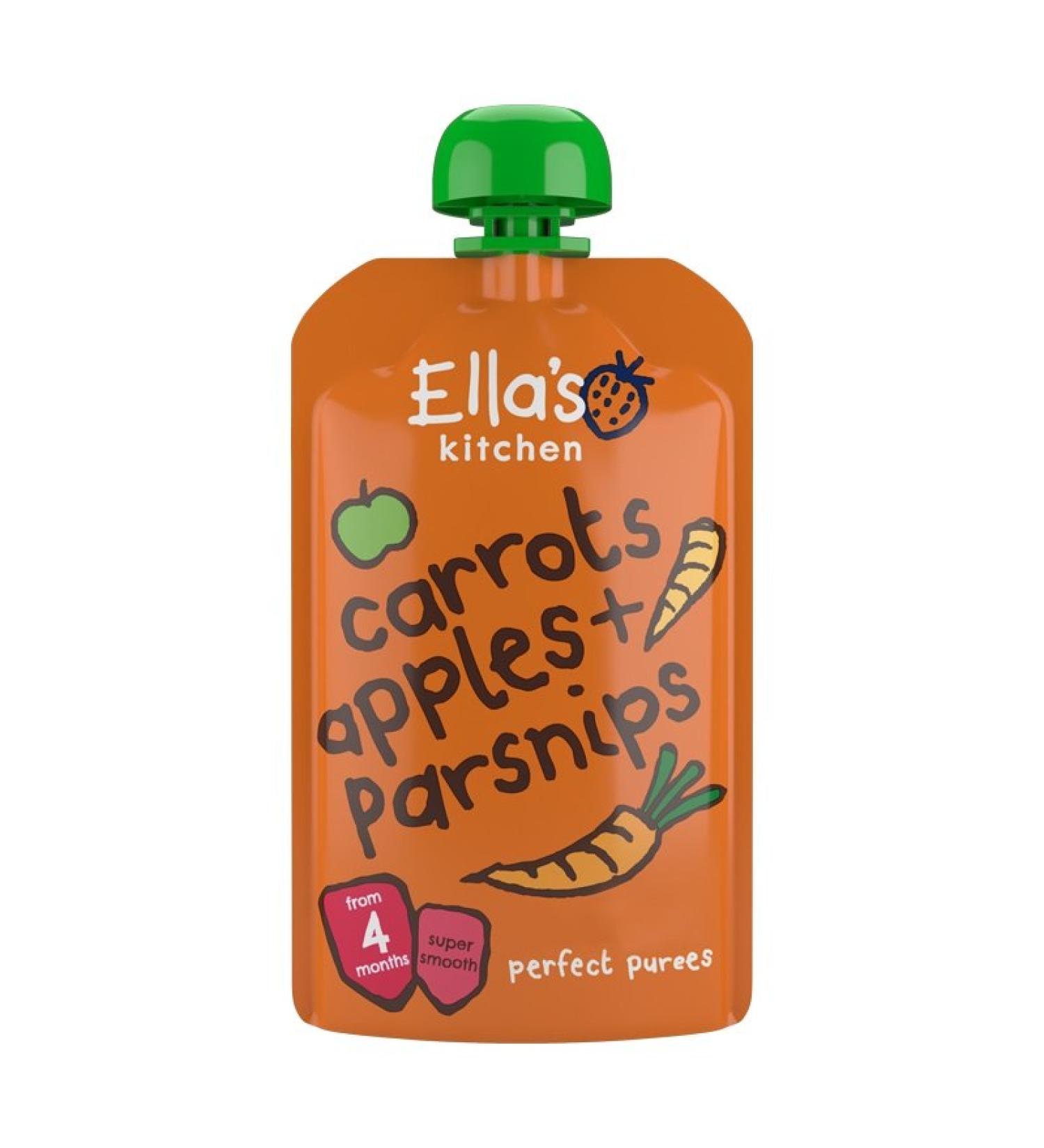 Ella's Kitchen Carrots Apples Parsnips 120g Black Live at Morrisons - Buy Online on GoSupps.com