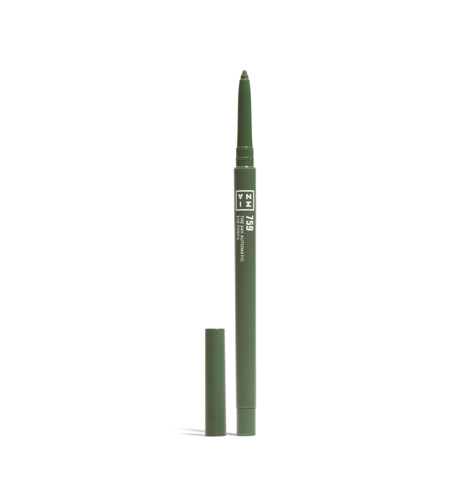 3INA MAKEUP - The 24h Automatic Eye Pencil 759 - Olivgr n - Automatisch Einfahrbar Augenstift - Langhaltende Definition - Hochpigmentiert - Sch rfer und B rste Integriert - Vegan - Cruelty Free - Buy Online on GoSupps.com