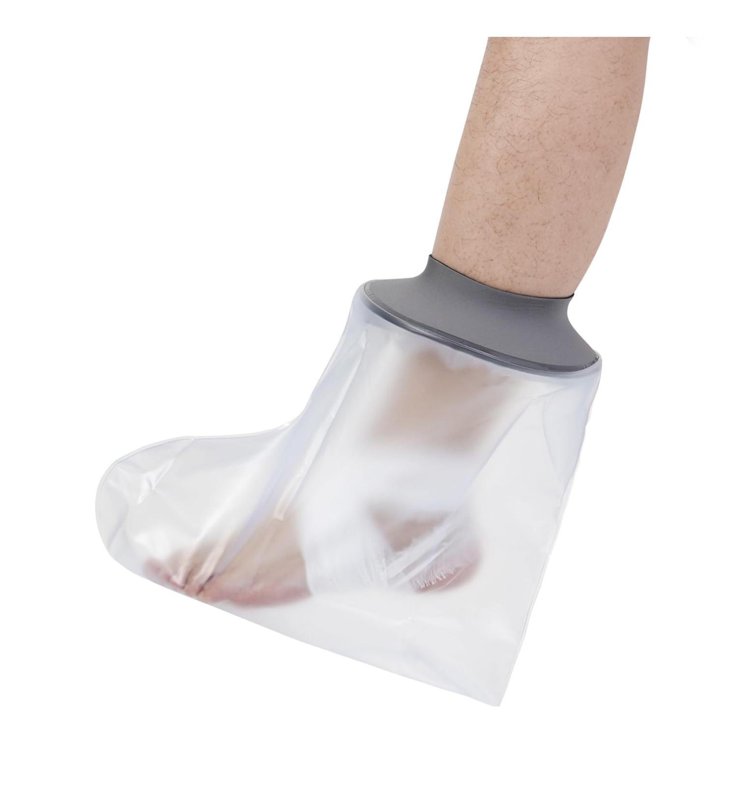 EVERCRYO Waterproof Adult Foot Cast Cover - Reusable Protector for Shower & Bath - Watertight Protection for Broken Foot & Ankle (Grey) - Buy Online on GoSupps.com