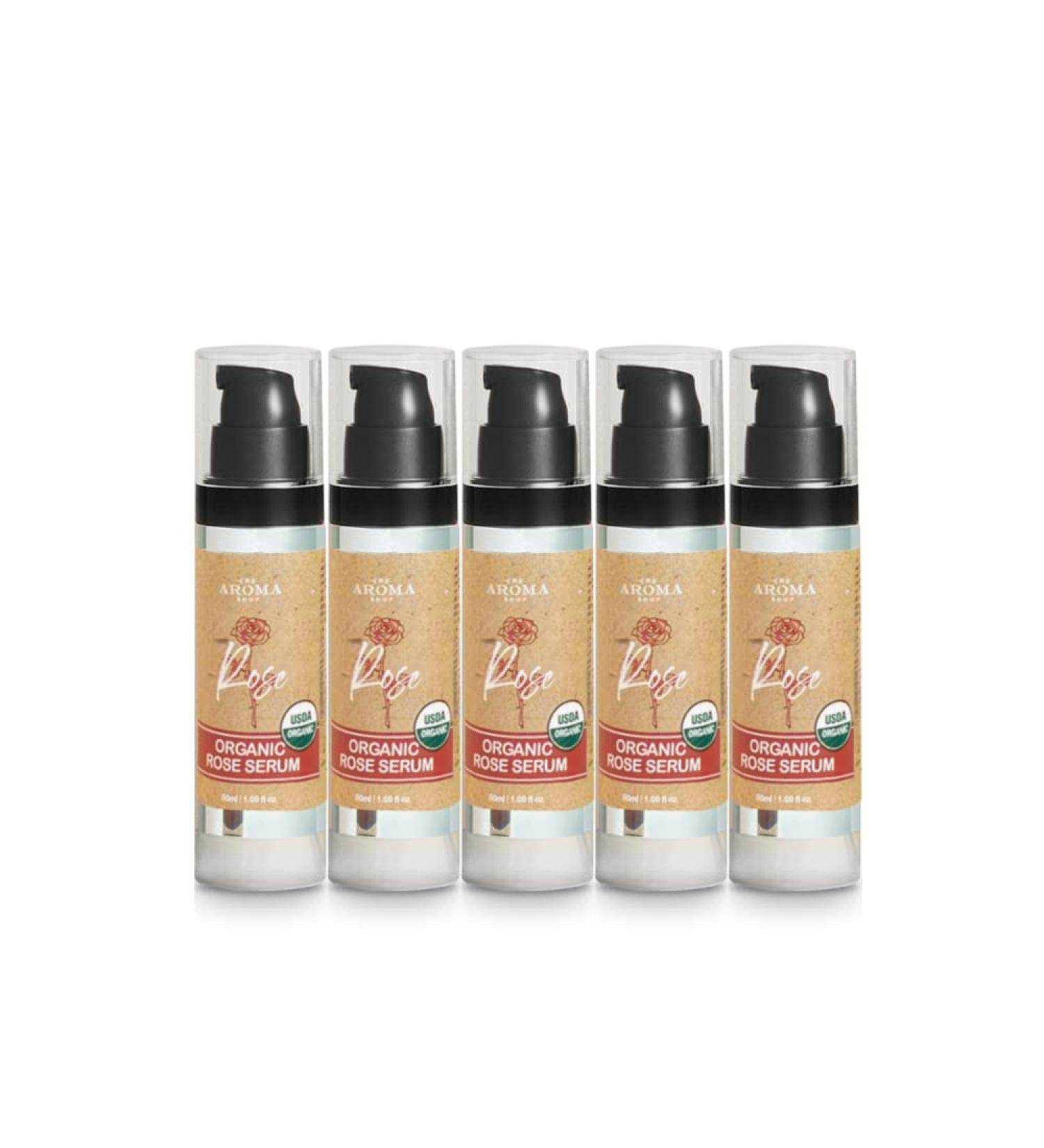 Buy TheAromaShop Organic Rose Serum | USDA Certified Chemical-Free | Moisturizing for Dry & Sensitive Skin | 1.69 fl oz | International Shipping Available - Buy Online on GoSupps.com