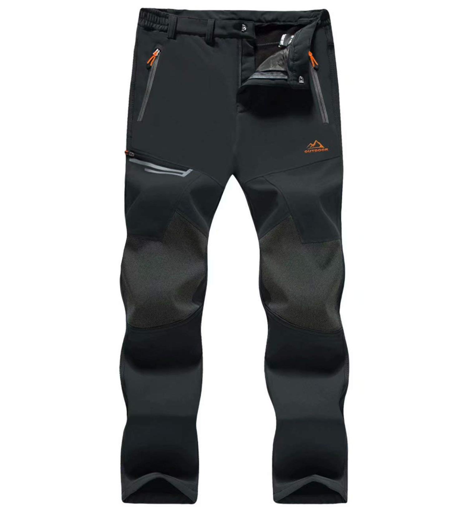 MAGCOMSEN Men's Winter Fleece-Lined Ski Snow Pants | Water-Resistant, 4 Zip Pockets | Black 32 - Buy Online on GoSupps.com