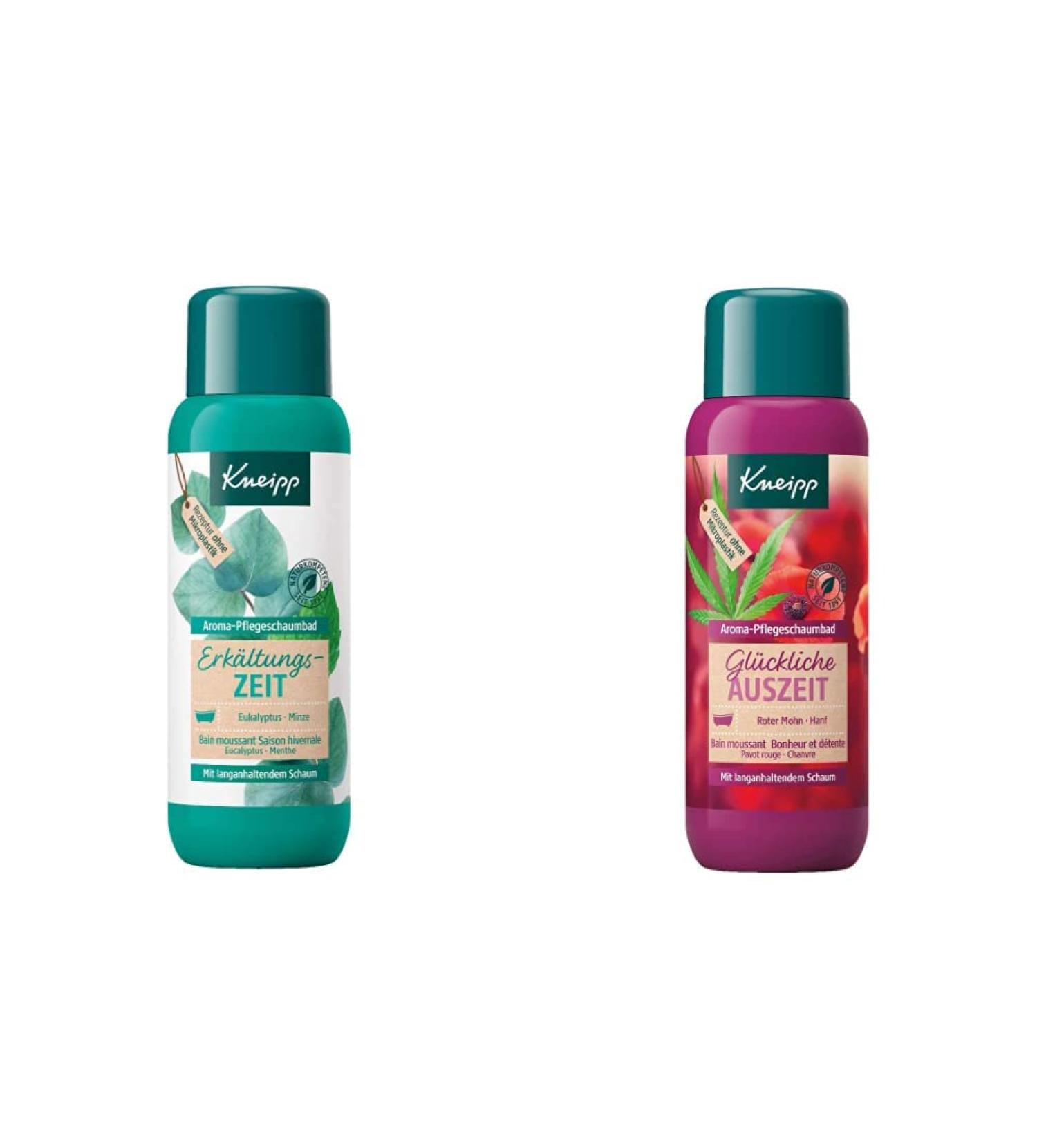 Kneipp Aroma Care Foam Bath Bundle - Cold Time & Happy Time Out (800 ml) | International Shipping Available - Buy Online on GoSupps.com