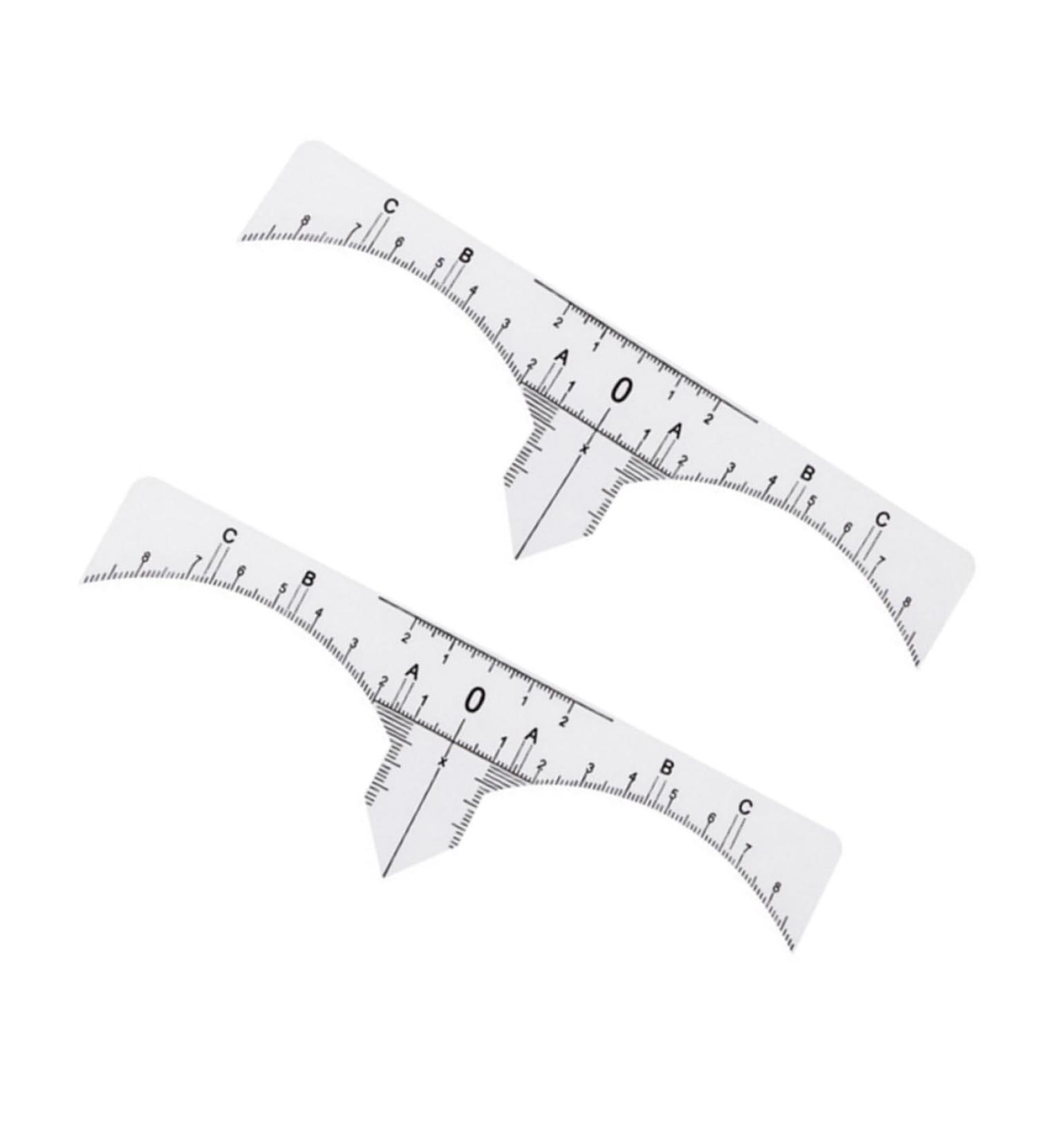 FOMIYES 10pcs Set Eyebrow Measure Ruler Sticker Guide Microblading Eyebrow Ruler Stickers Disposable - Buy Online on GoSupps.com
