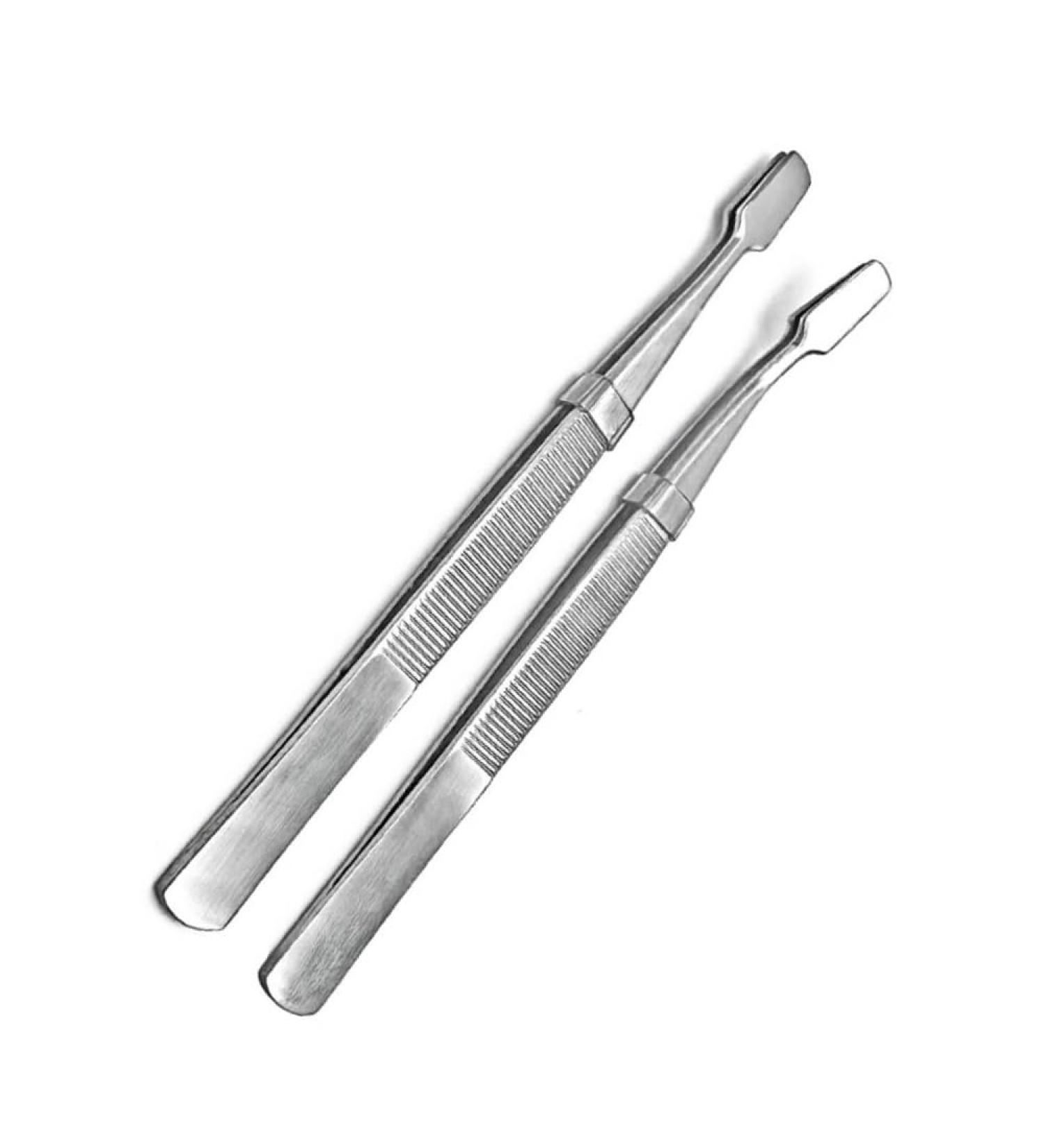 Leadigol Flat Mouth Eyelashes Tweezers Precision Stamp Philatelic Tool False Eyelashes Applicator Eyebrow Pinch Professional Stainless Steel for Women Eyelash Grafting Makeup Tools - Buy Online on GoSupps.com