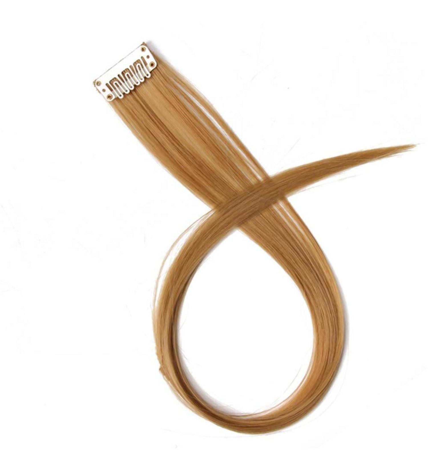 18 Inch Colorful Curly Hair Clip - Long Synthetic Wig for Girls | Pink & Blue Hair Extensions - Buy Online on GoSupps.com