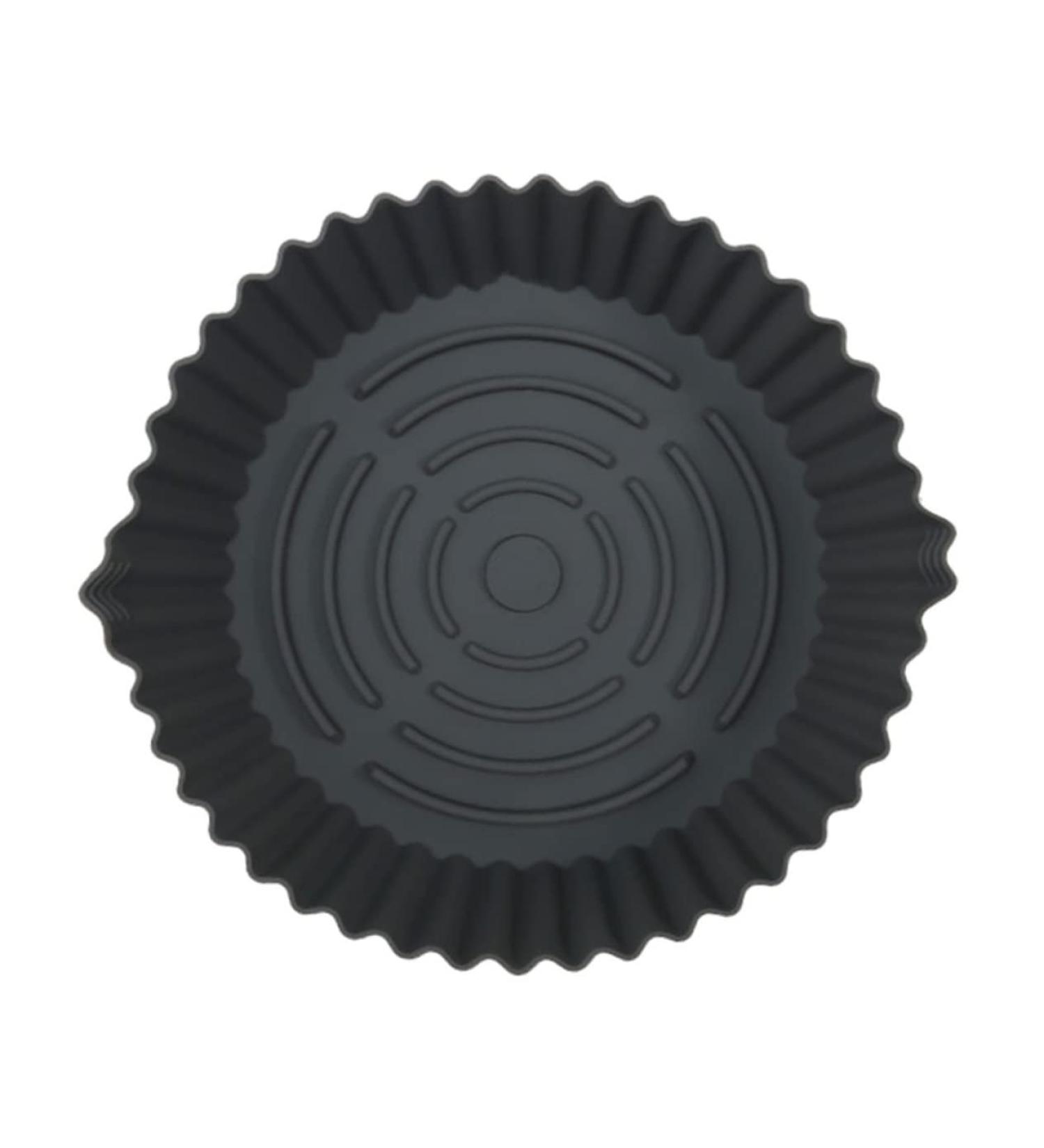 SHOWERORO Silicone Air Fryer Air Fryer Pan Non Stick Baking Pan Silicone Liners for Air Fryer Liner for Bottom of Oven Washable Grey 19X19X6CM - Buy Online on GoSupps.com
