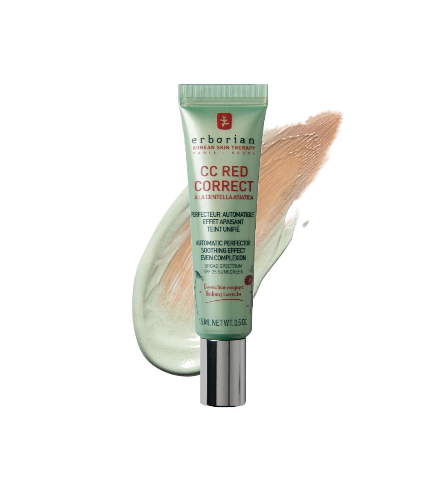 Erborian CC Red Correct with Centella Asiatica - Complexion Perfector SPF 25 - 15ml (Pack of 1) - Buy Online on GoSupps.com