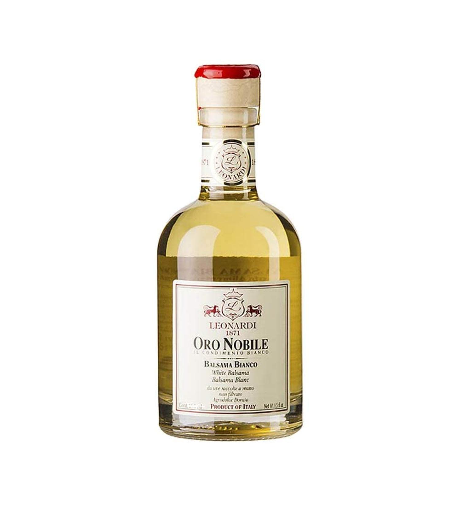 White Balsamic Conditioner Oro Nobile 500 ml | Acetaia Leonardi - Premium International Shipping - Buy Online on GoSupps.com