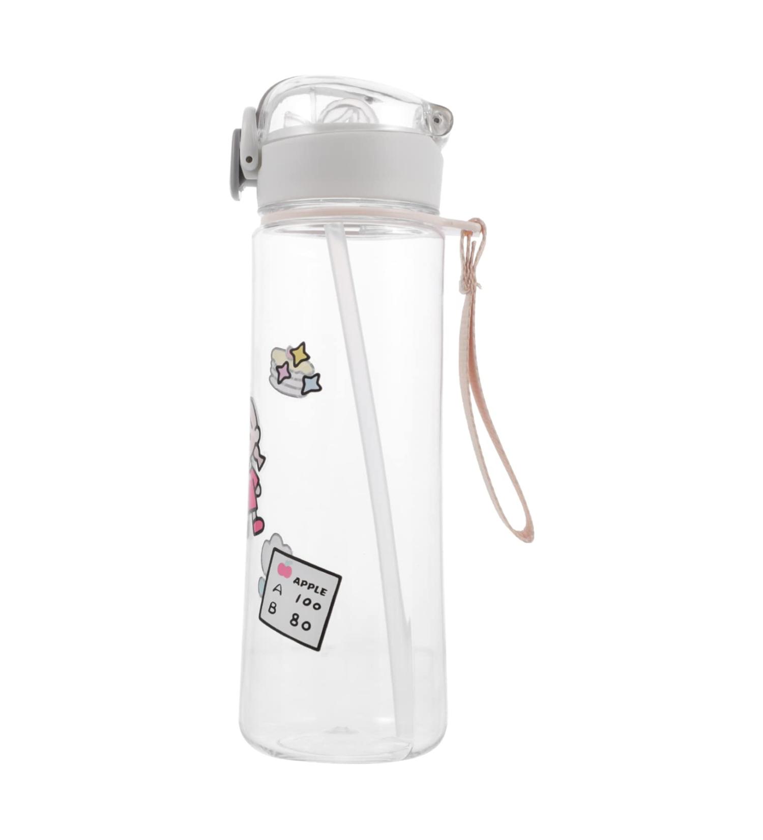 BESPORTBLE 1pc Cartoon Pattern Baby Water Bottle | Portable Toddler Sippy Cup 22X6.5CM White - Buy Online on GoSupps.com