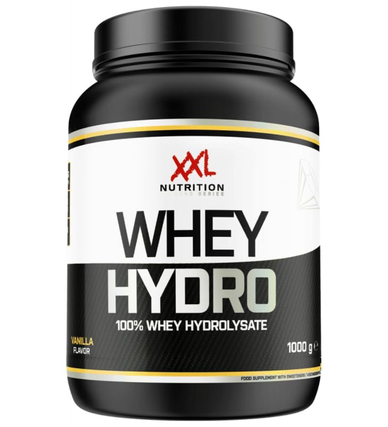 XXL Nutrition Whey Hydro - Hydrolyzed Whey Isolate Protein Powder | 87.5% Protein EAAs & BCAAs - 1000g Vanilla | Fast Recovery | International Shipping - Buy Online on GoSupps.com
