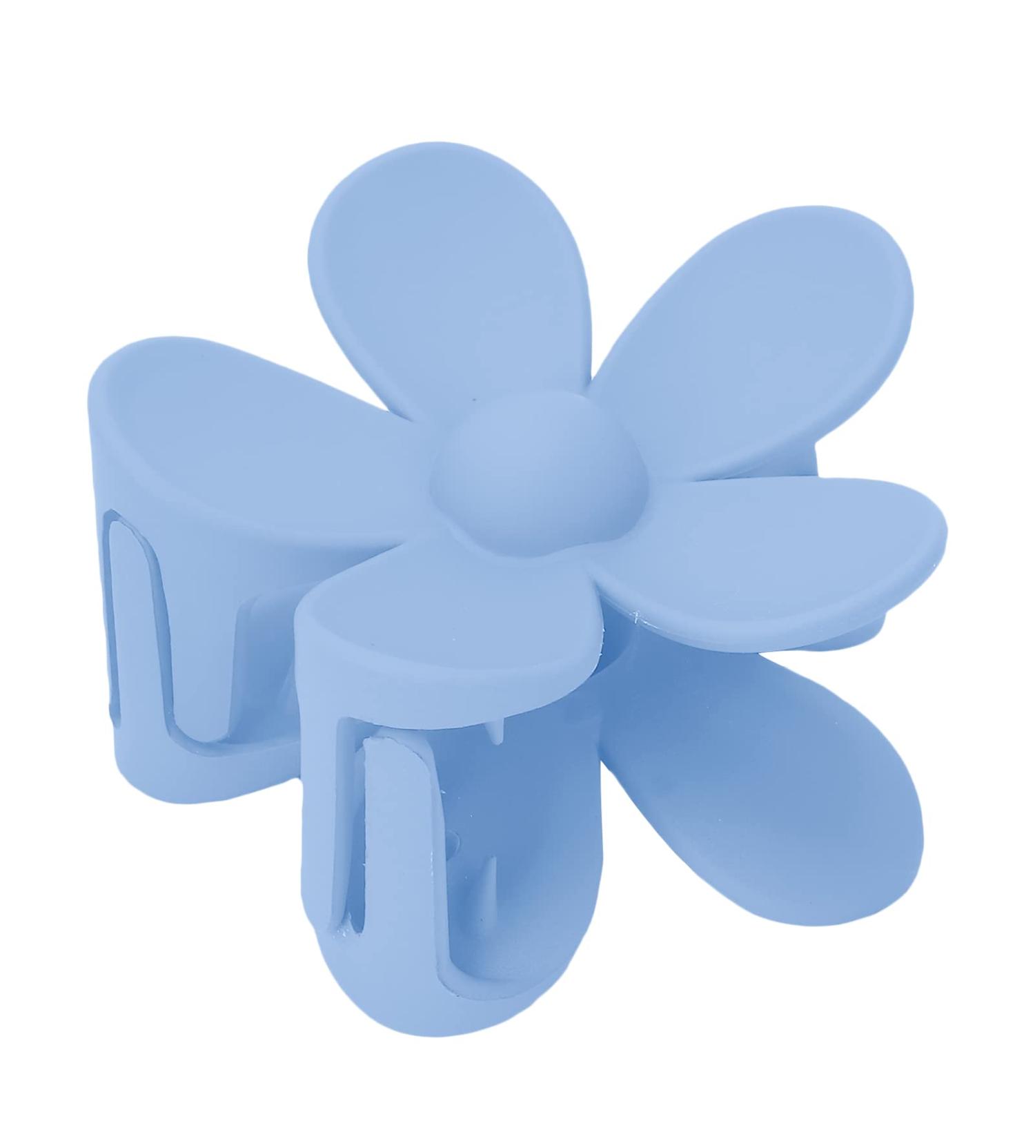 Colorful Flower Hair Clips Normal Thin Hair Styling Thick Cute Flower Claw Clip for Hair Accessories for Girlfriends(Light blue) - Buy Online on GoSupps.com