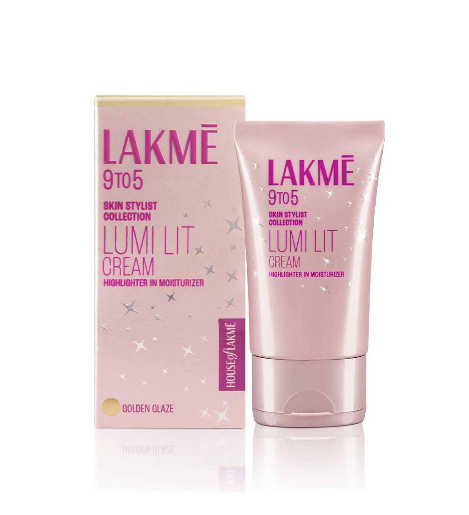 Lakme Lumi Lit Cream - Face Cream with Moisturizer + Highlighter enriched with Niacinamide & Hyaluronic Acid by Glowrity (Golden Glaze) - Buy Online on GoSupps.com