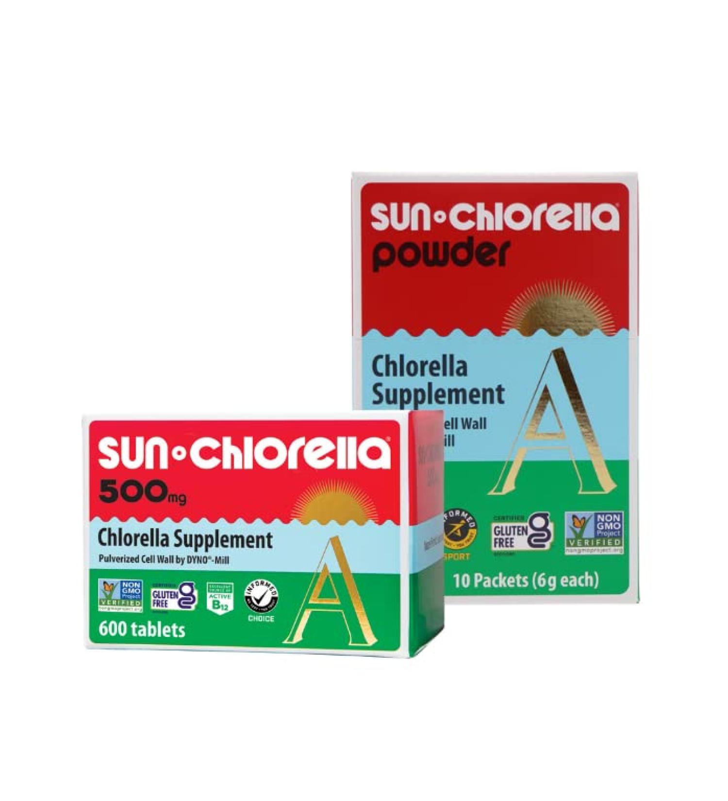Sun Chlorella A 500 mg - 600 Tablets | Premium Natural Supplements - Buy Online on GoSupps.com