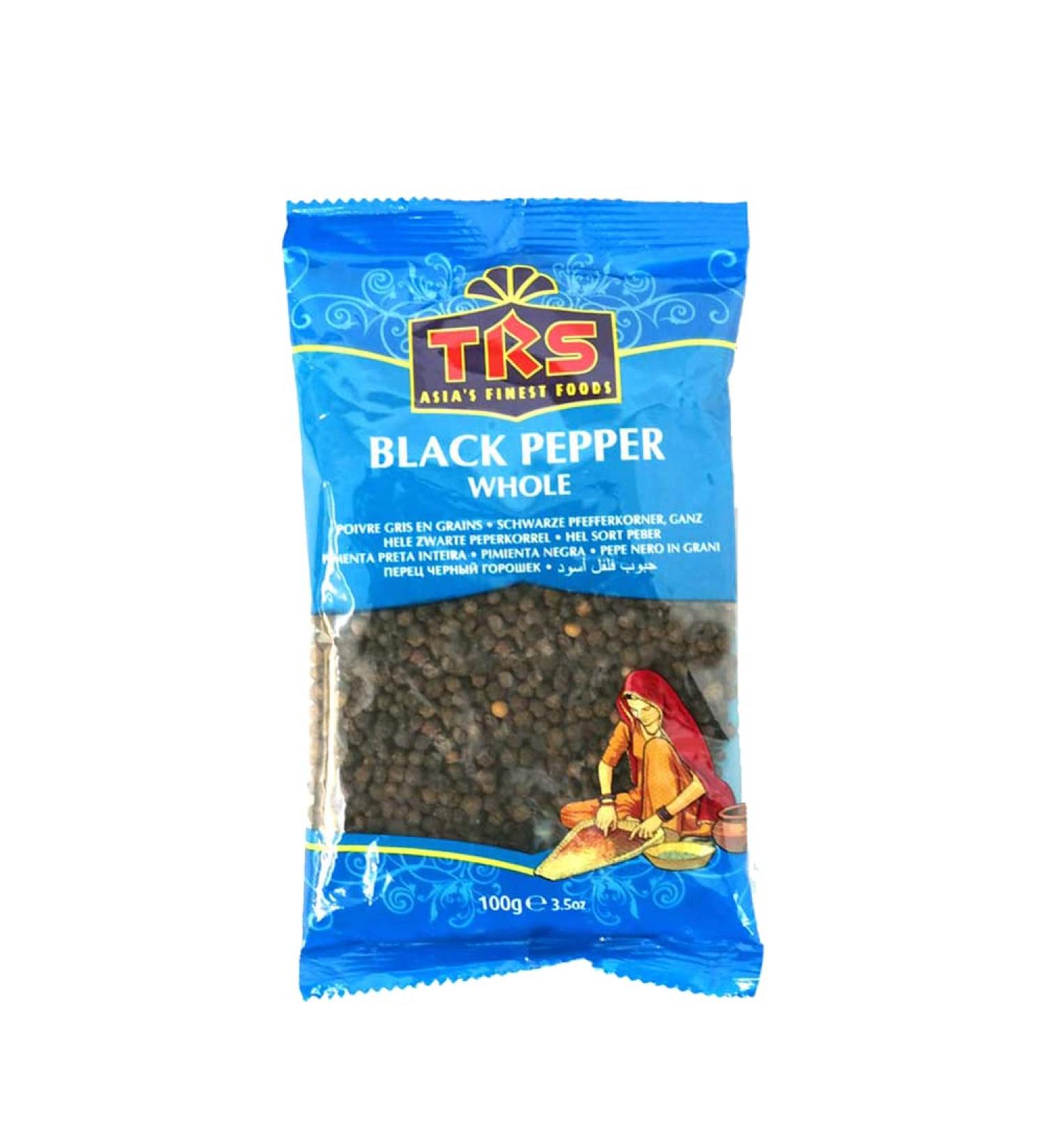 TRS Black Pepper Whole | 100G | Whole Pepper | Gourmet Black Peppercorn | Peppercorns for Grinders |Ground Black Pepper |Indian Origin - Buy Online on GoSupps.com