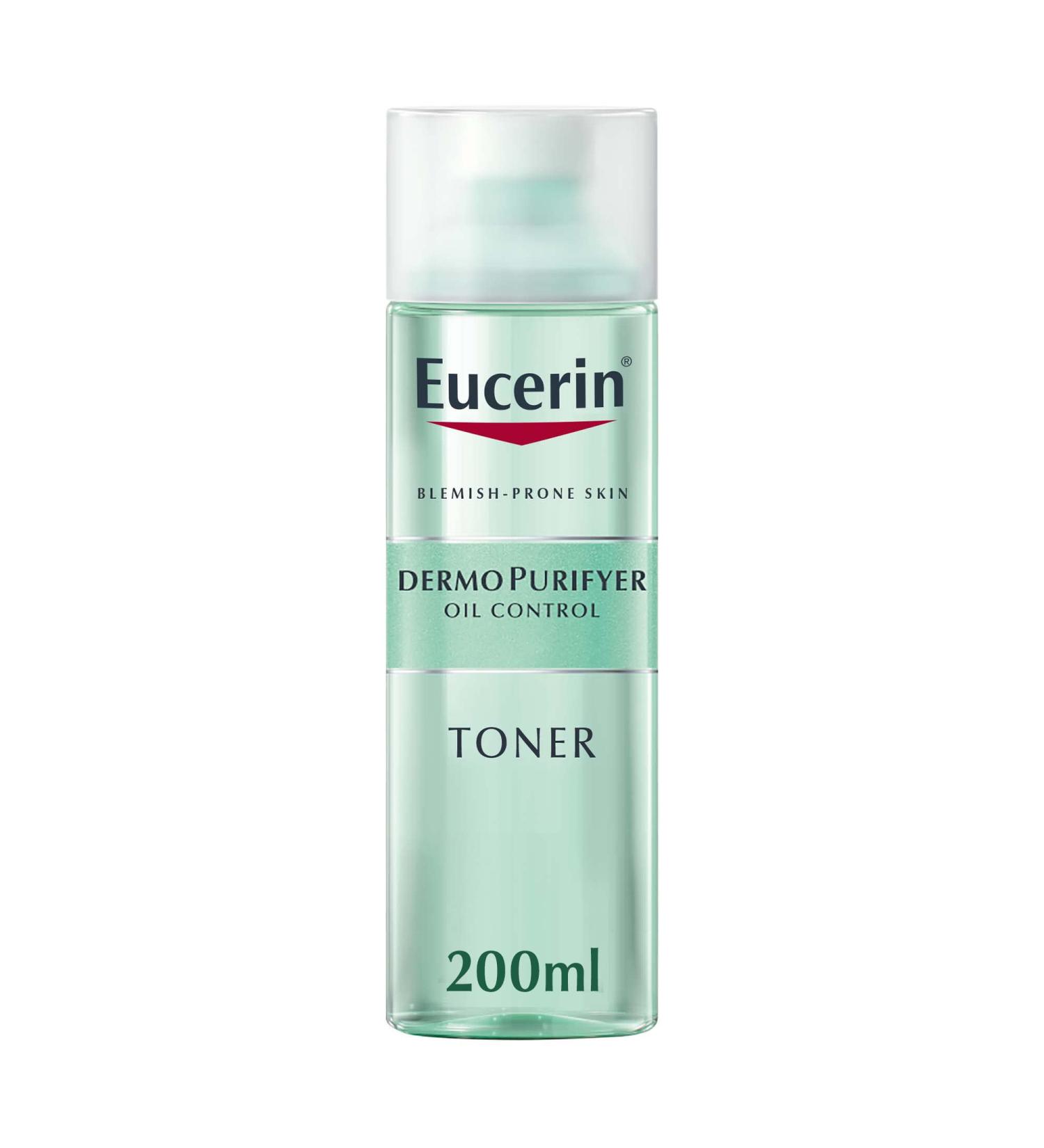 Eucerin DermoPurifyer Oil Control Toner Clinically Proven Formula with Lactic Acid for Blemish-Prone Skin Unclogs Pores 200ml - Buy Online on GoSupps.com