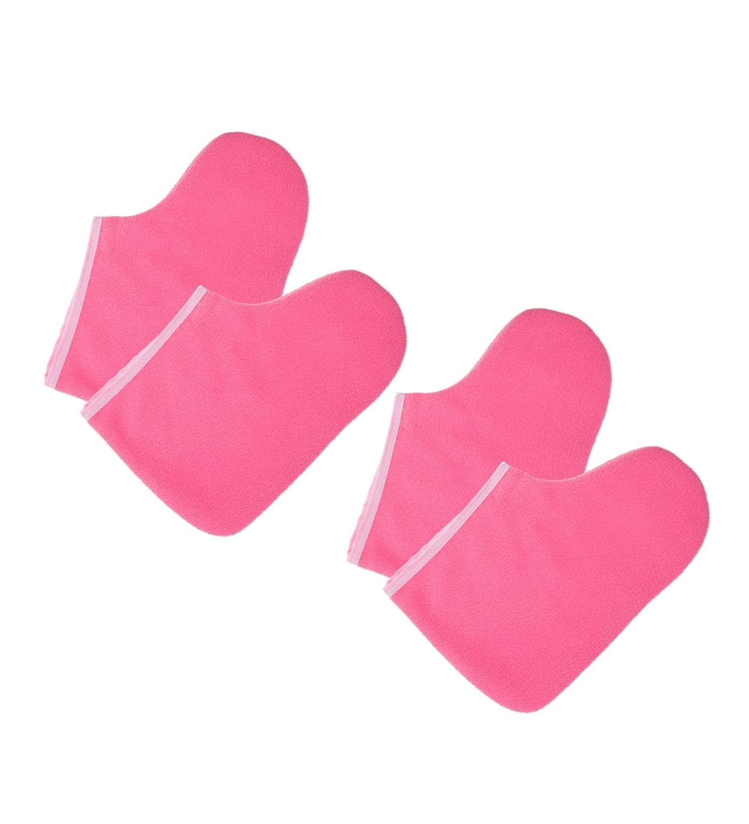 Didiseaon Paquet De Paraffine Pieds 2 Paires Taille paisse Couverture Chauffante Soin Spa Maison Protection Rose Vif Bord Blanc - Buy Online on GoSupps.com