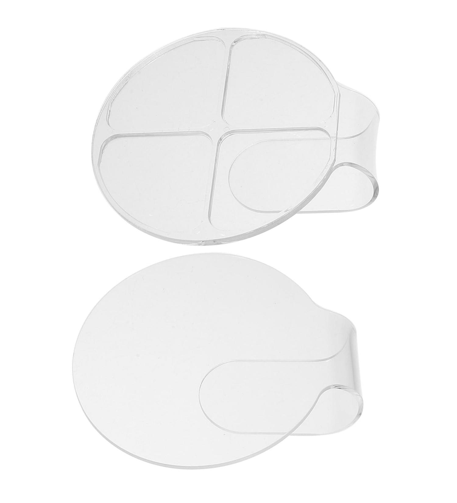 Palette de Maquillage en Acrylique Portable 2 Pi ces Palette Ronde 4 Compartiments Outil de M lange de Pigments pour Fond de Teint et Correcteur Accessoire Cosm tique - Buy Online on GoSupps.com