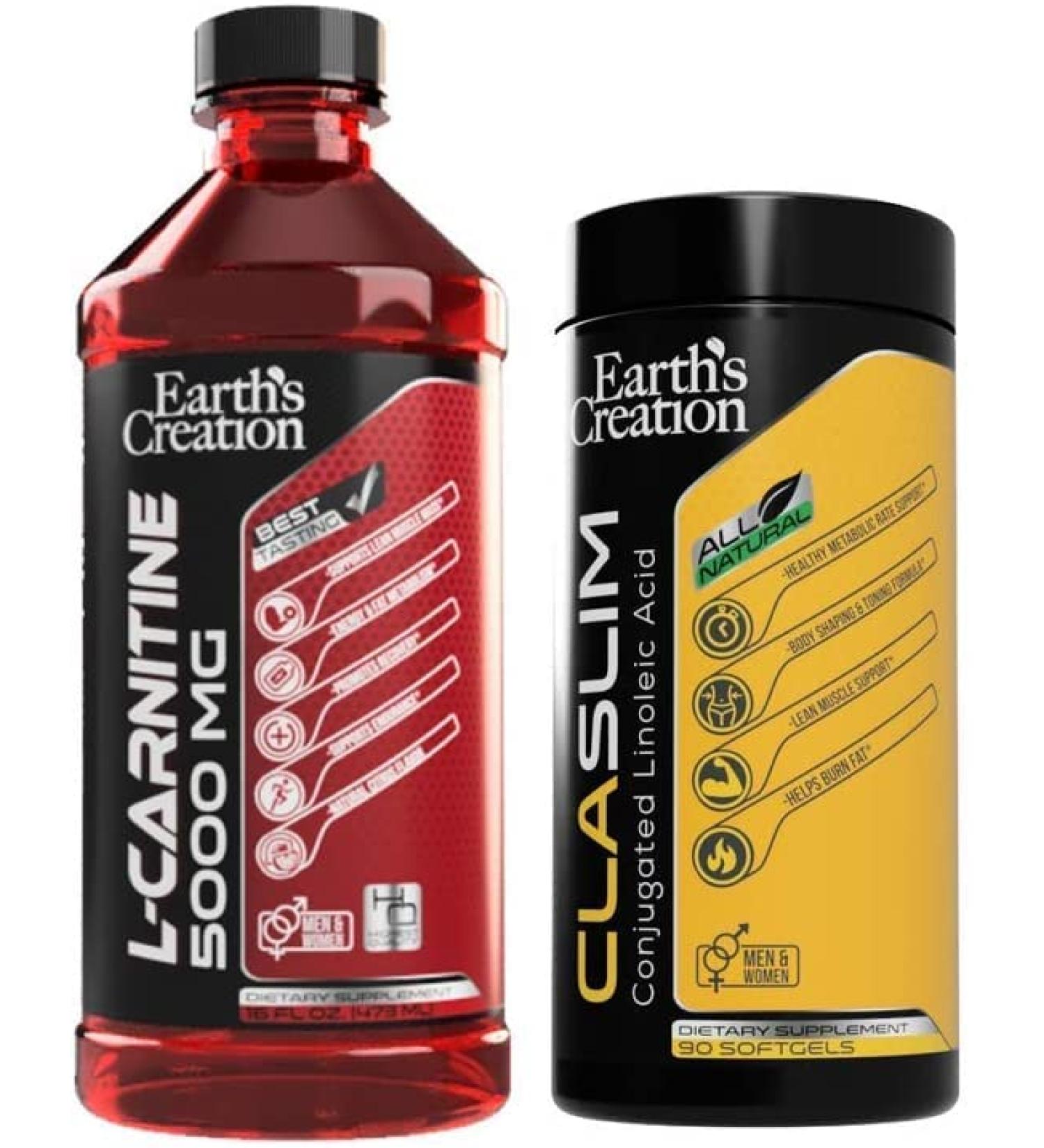 Earth's Creation Liquid Carnitine 5000 with CLA Bundle - Ultimate Weight Management Combo - Buy Online on GoSupps.com