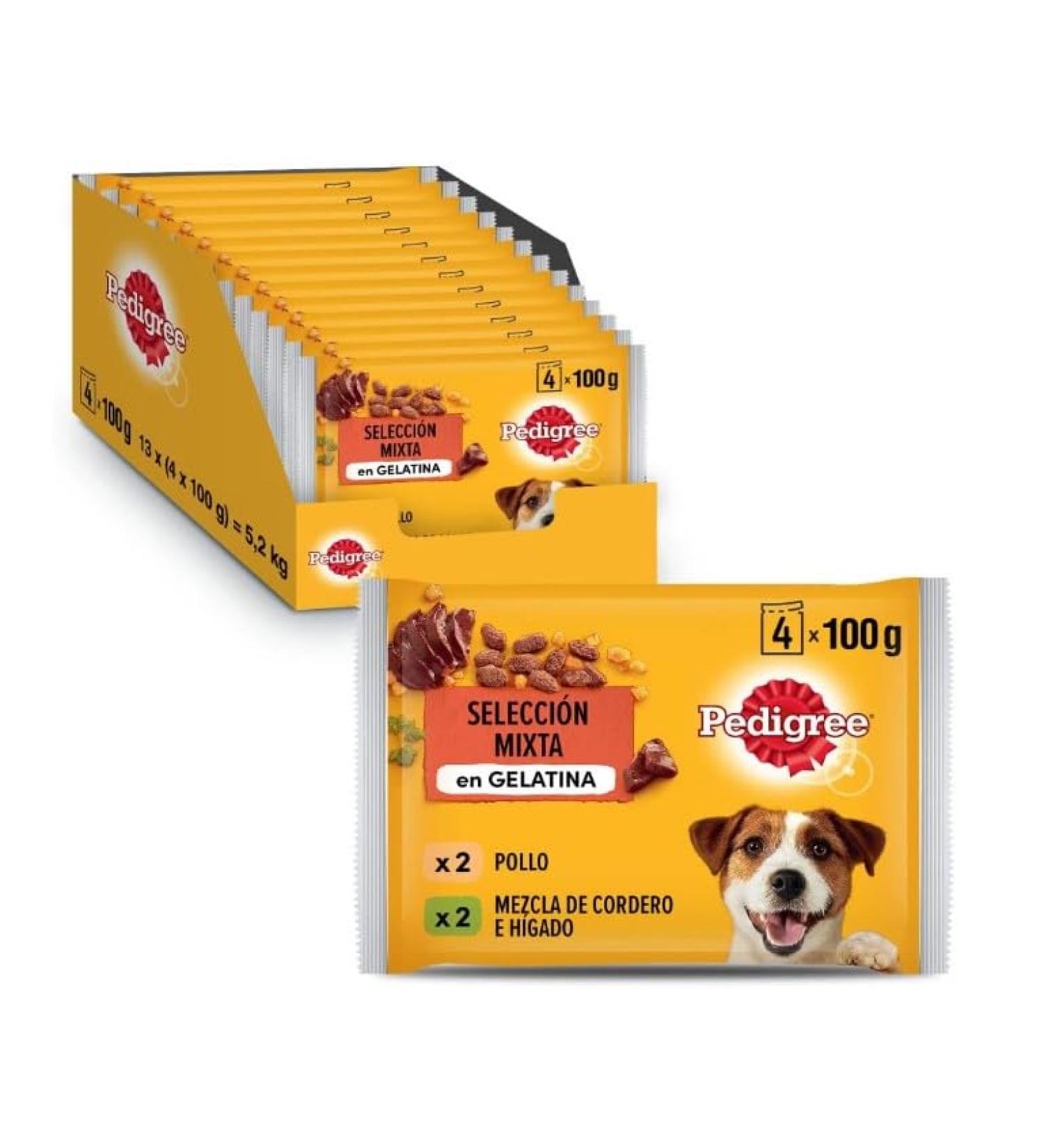 PEDIGREE Adult Chicken & Lamb in Jelly - 13 Multipacks of 4x100g Wet Dog Food | Premium Nutrition for Adult Dogs - Buy Online on GoSupps.com