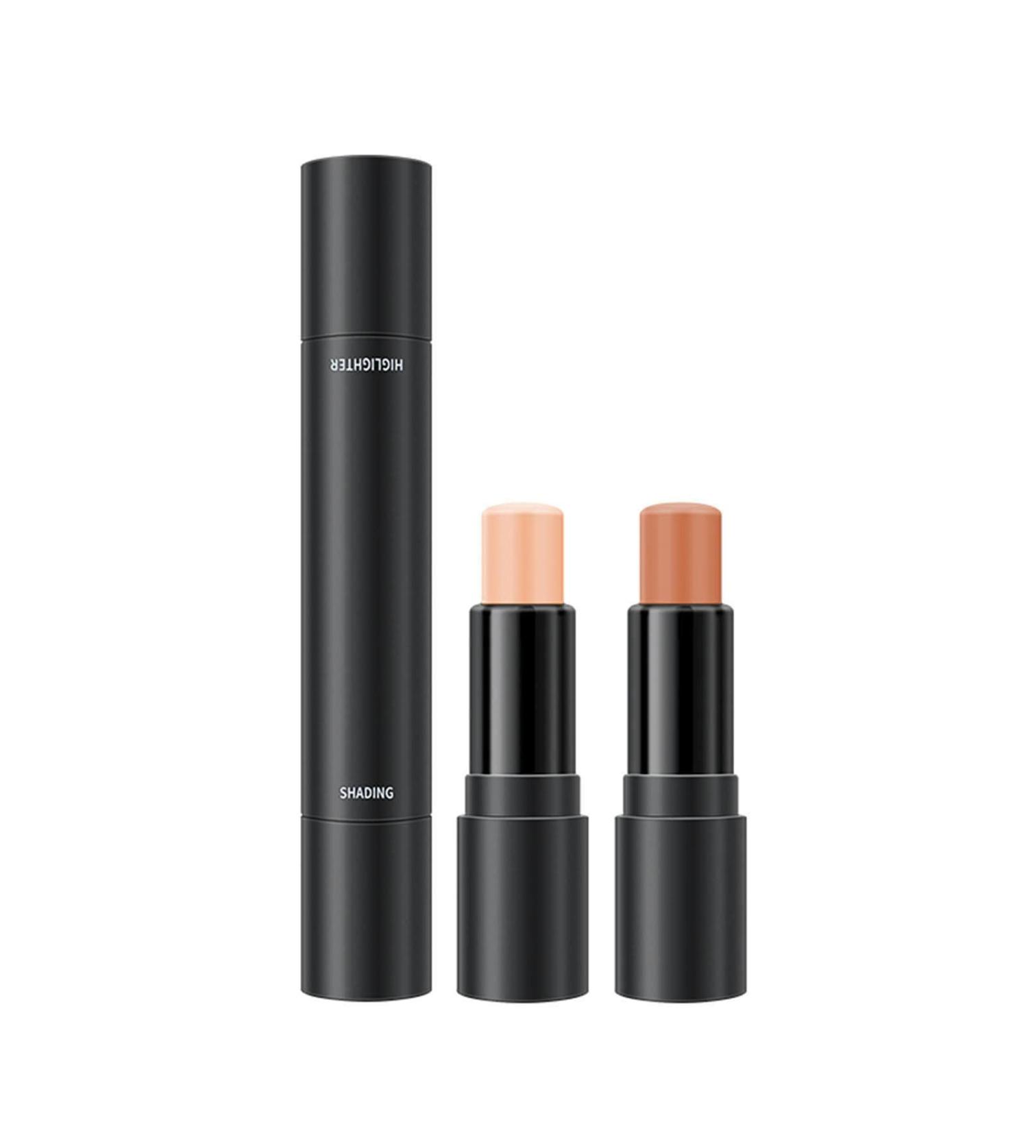 2 in1 Contouring Stick Double Headed Facial Highlighter and Contouring Stick 3D Face Brightens & Shades Makeup Stick Long-Lasting Highlighting Contouring Foundation Makeup Stick Goforwealth - Buy Online on GoSupps.com