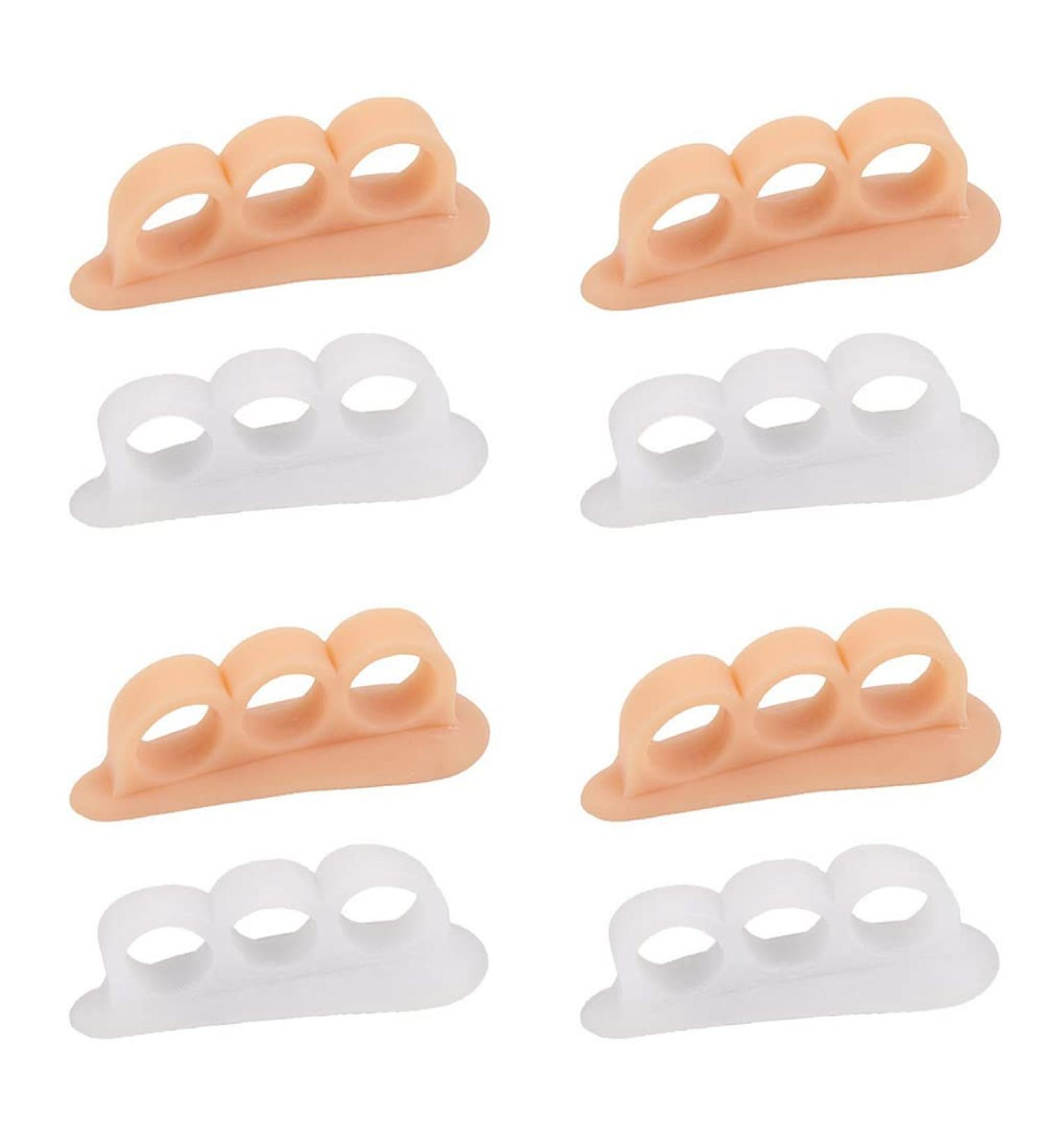 Magik 2 Bunion & Hammer Toe Straightener Splint - 4 Pairs (White+Nude) - Buy Online on GoSupps.com