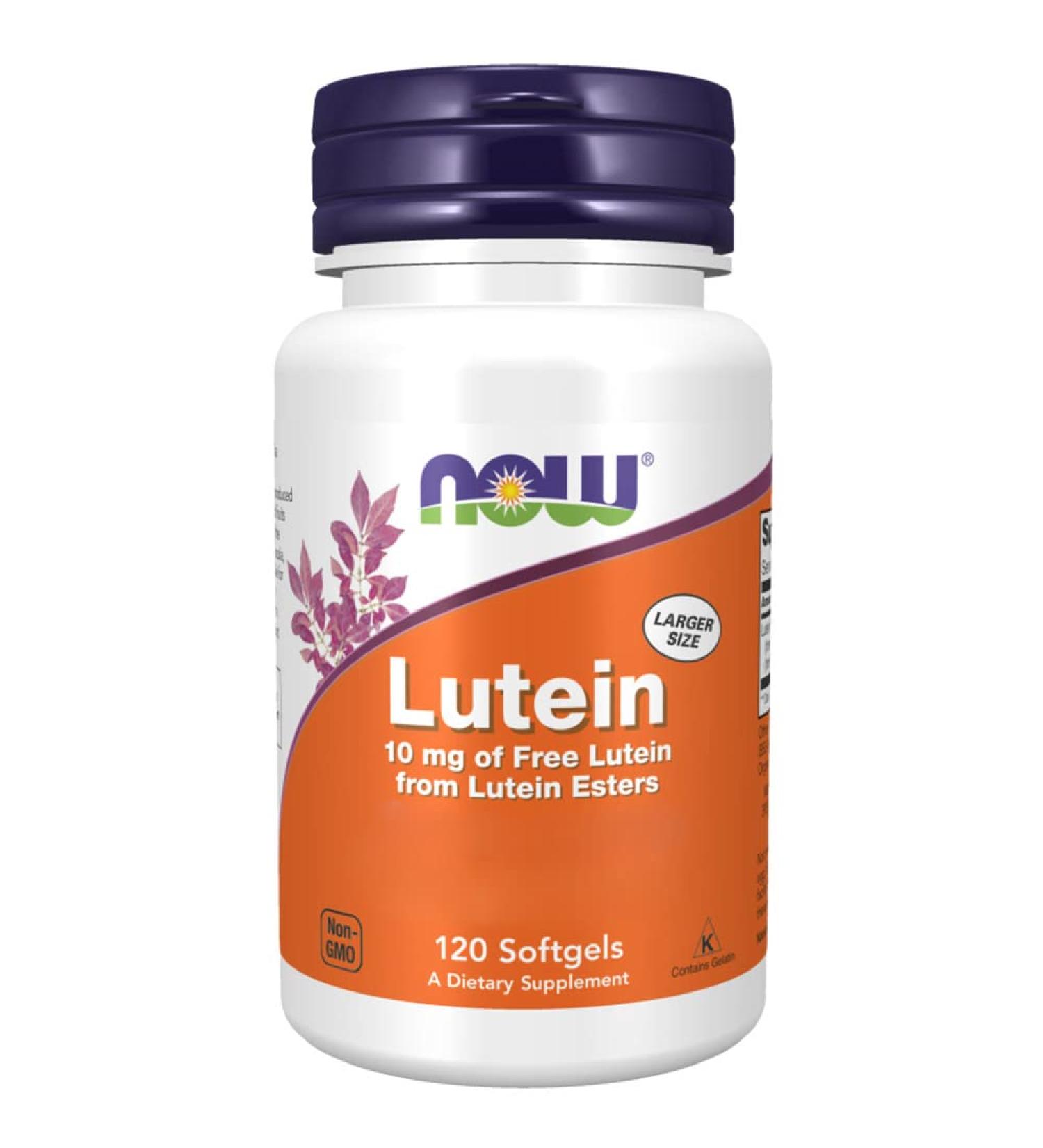 Now Foods Lutein 10mg - Marigold Flower Extract 120 Softgels Soy-Free Gluten-Free Non-GMO - International Shipping Available - Buy Online on GoSupps.com