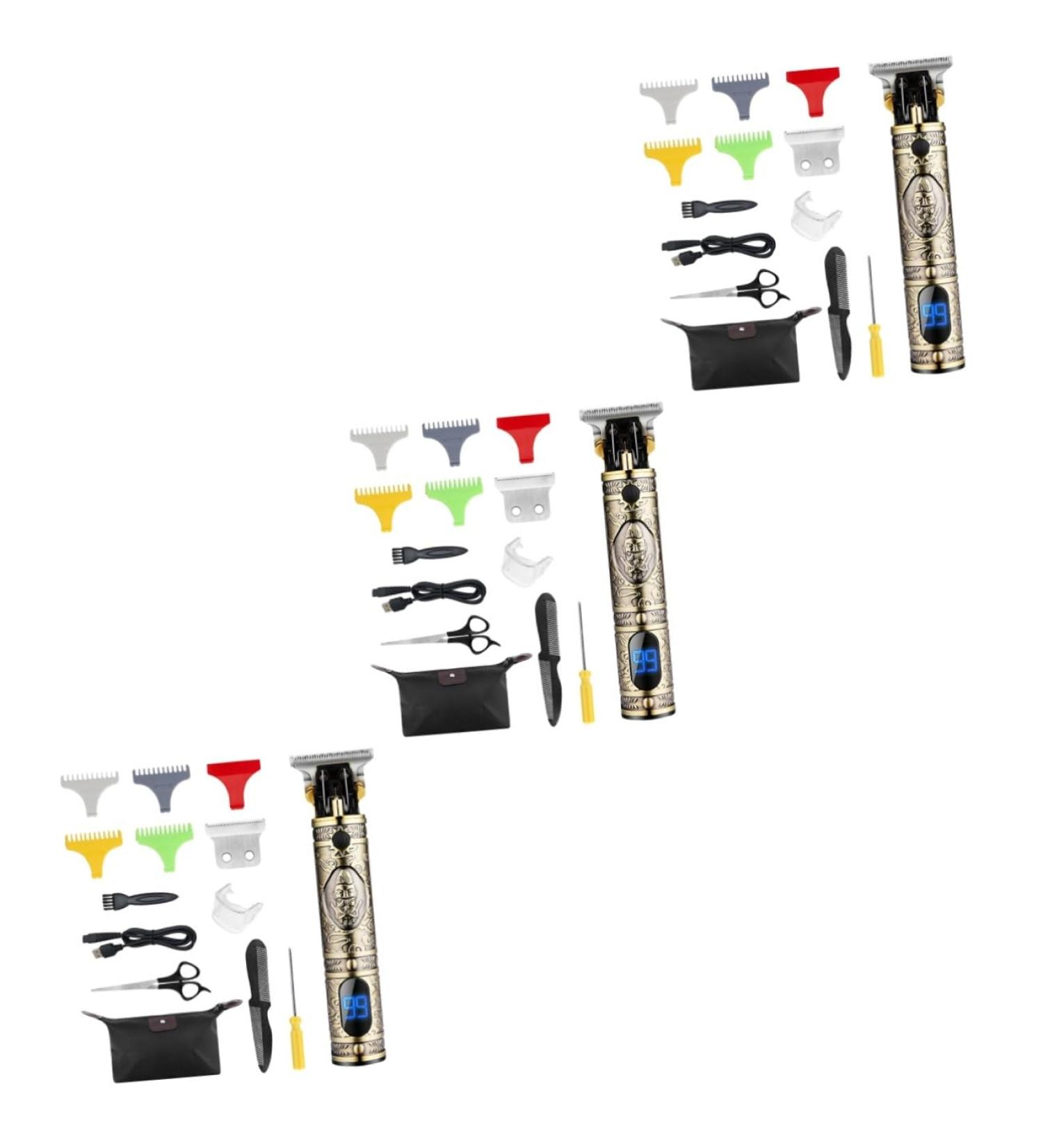 Buy Minkissy Nose & Beard Trimmer - 3 Sets Professional Men's Hair Clippers with Digital Display | Cordless & Versatile Grooming Tools for Men - International Shipping Available - Buy Online on GoSupps.com