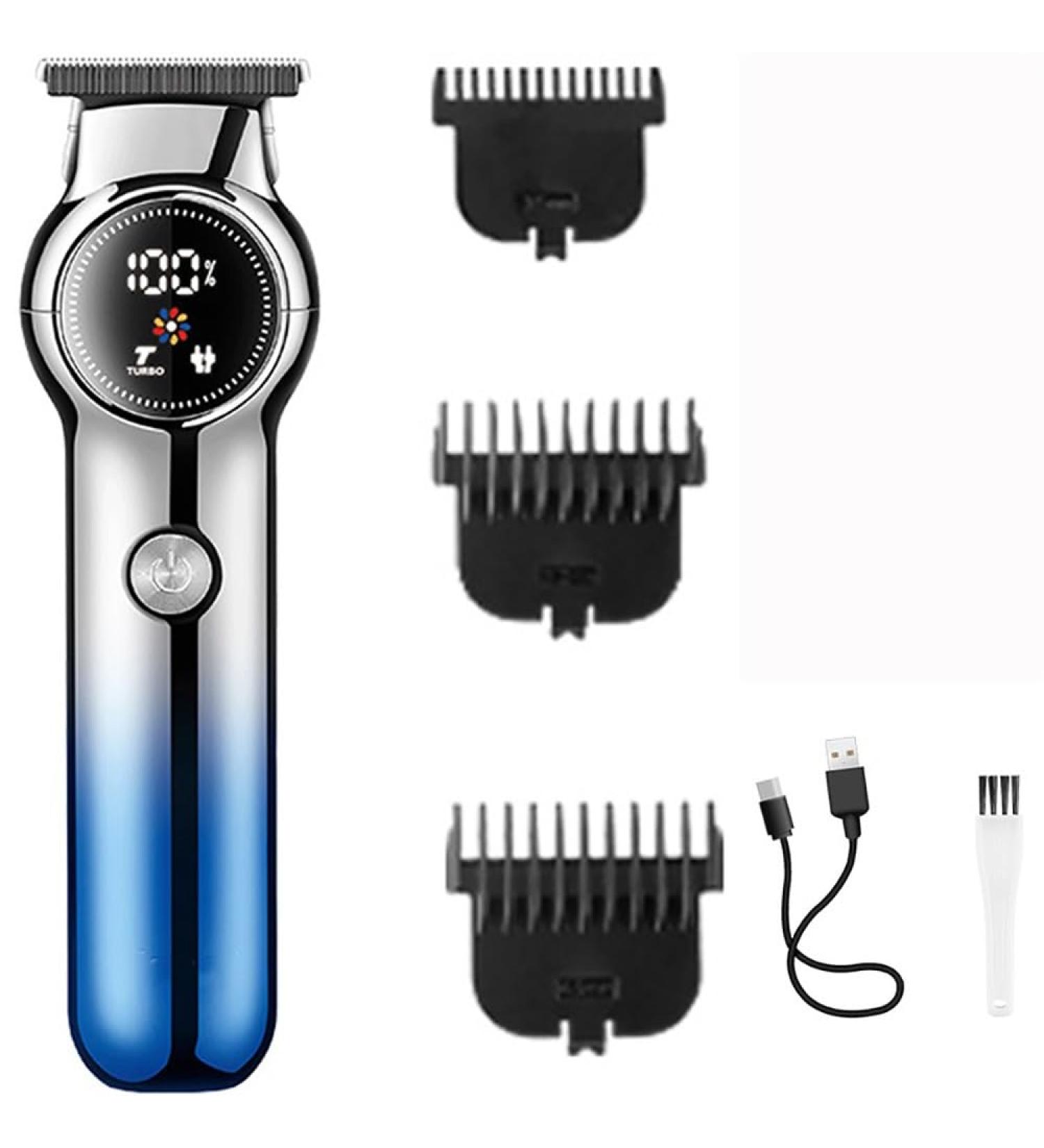 Professional Electric Hair Clipper - Cordless Rechargeable Hair Cutting Tool with LED Display for Home & Salon Use - Buy Online on GoSupps.com