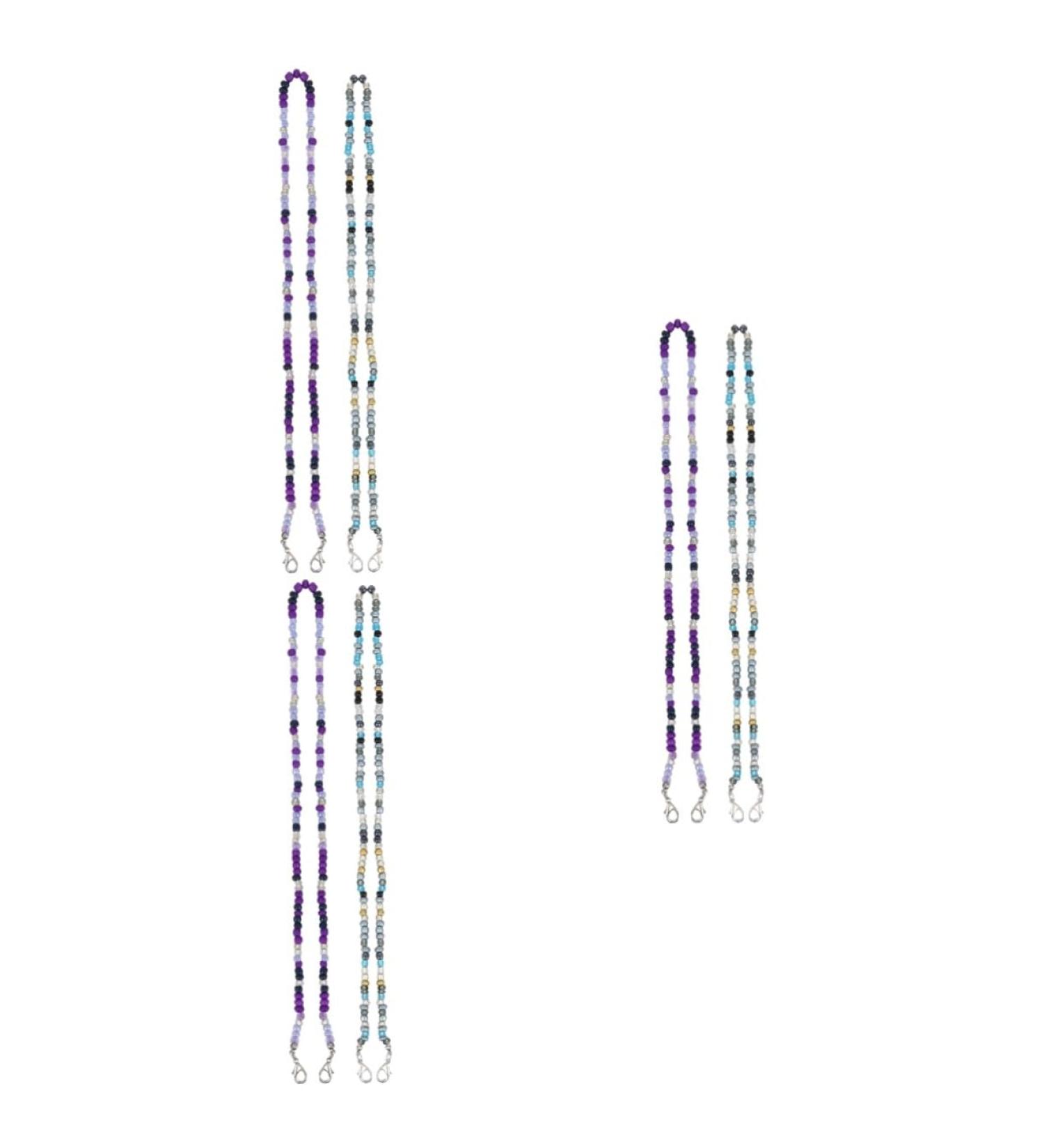 Shop Minkissy 6-Piece Glasses Mask Chain Set | Lanyard & Beads for Face Masks - Durable & Stylish 50cm Length - Buy Online on GoSupps.com