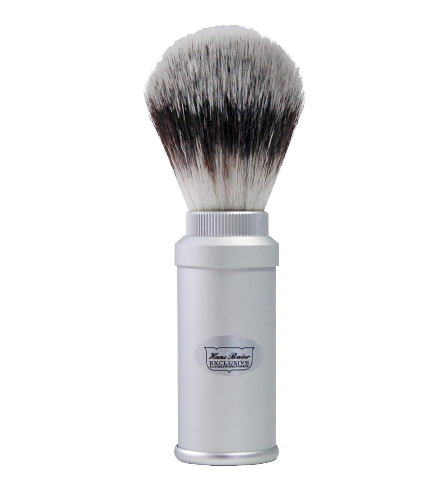 Buy Hans Baier Exclusive Travel Shaving Brush - Vegan Silvertip Hair Travel Kit for Ultimate Grooming | International Shipping Available - Buy Online on GoSupps.com