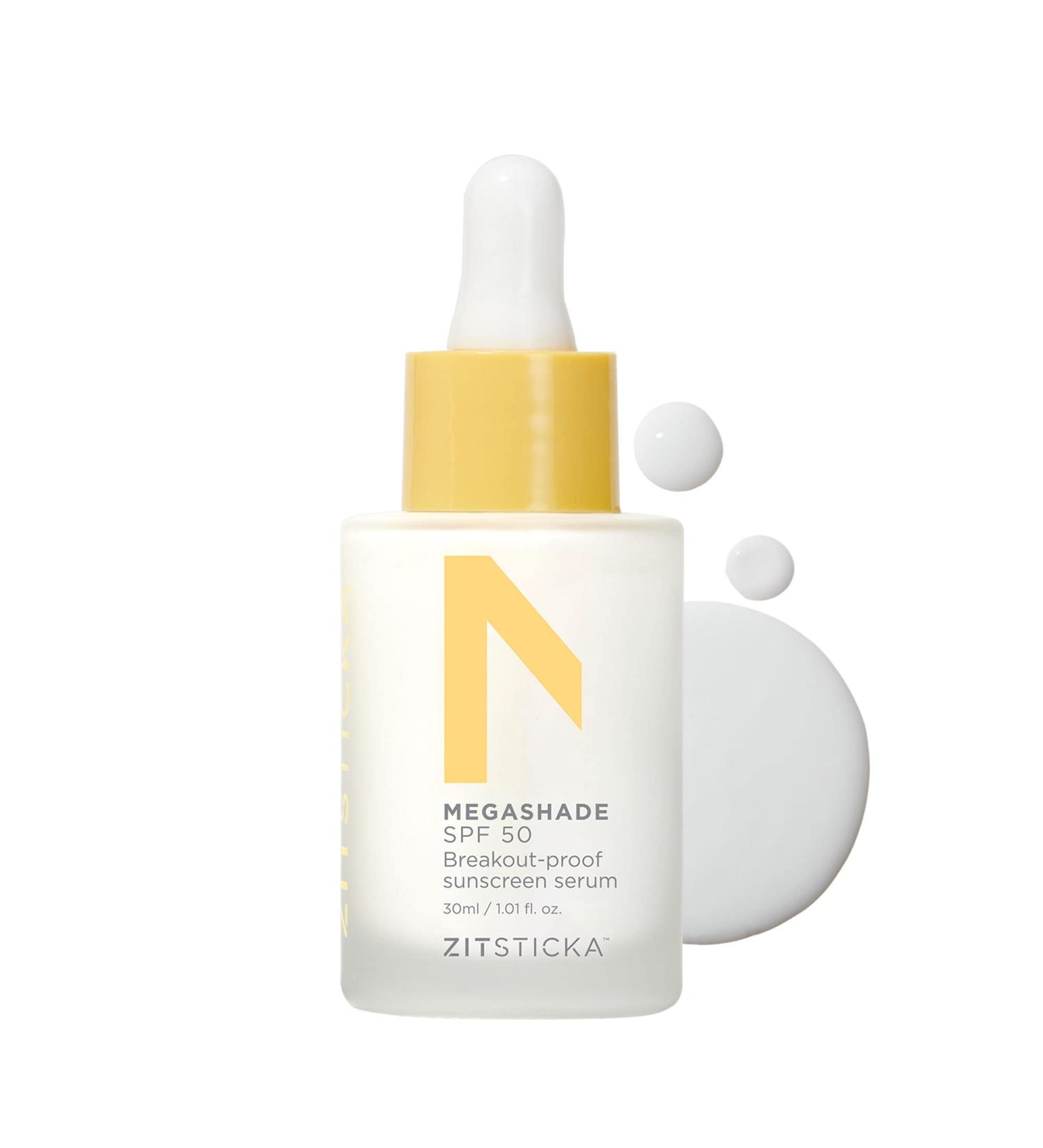 MEGASHADE by ZitSticka SPF 50 Facial Sunscreen Serum for Breakout-Prone Skin - 30ml (1.01 Fl Oz) - Buy Online on GoSupps.com