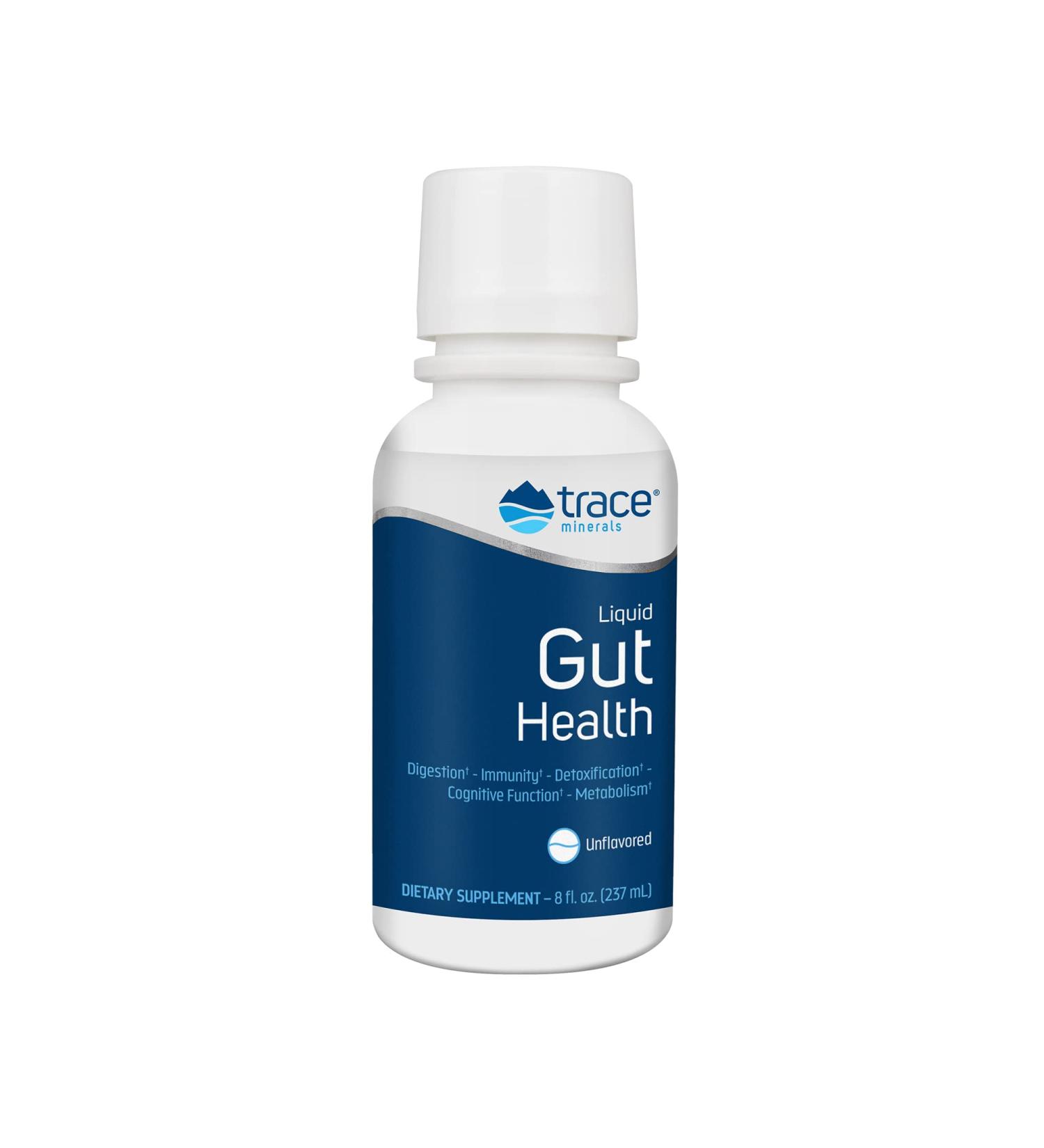 Trace Minerals Liquid Gut Health Support | 10mg Humic & Fulvic Acid | Normal Digestion, Immunity & Metabolism | Detoxification | Unflavored | 8 fl oz - Buy Online on GoSupps.com