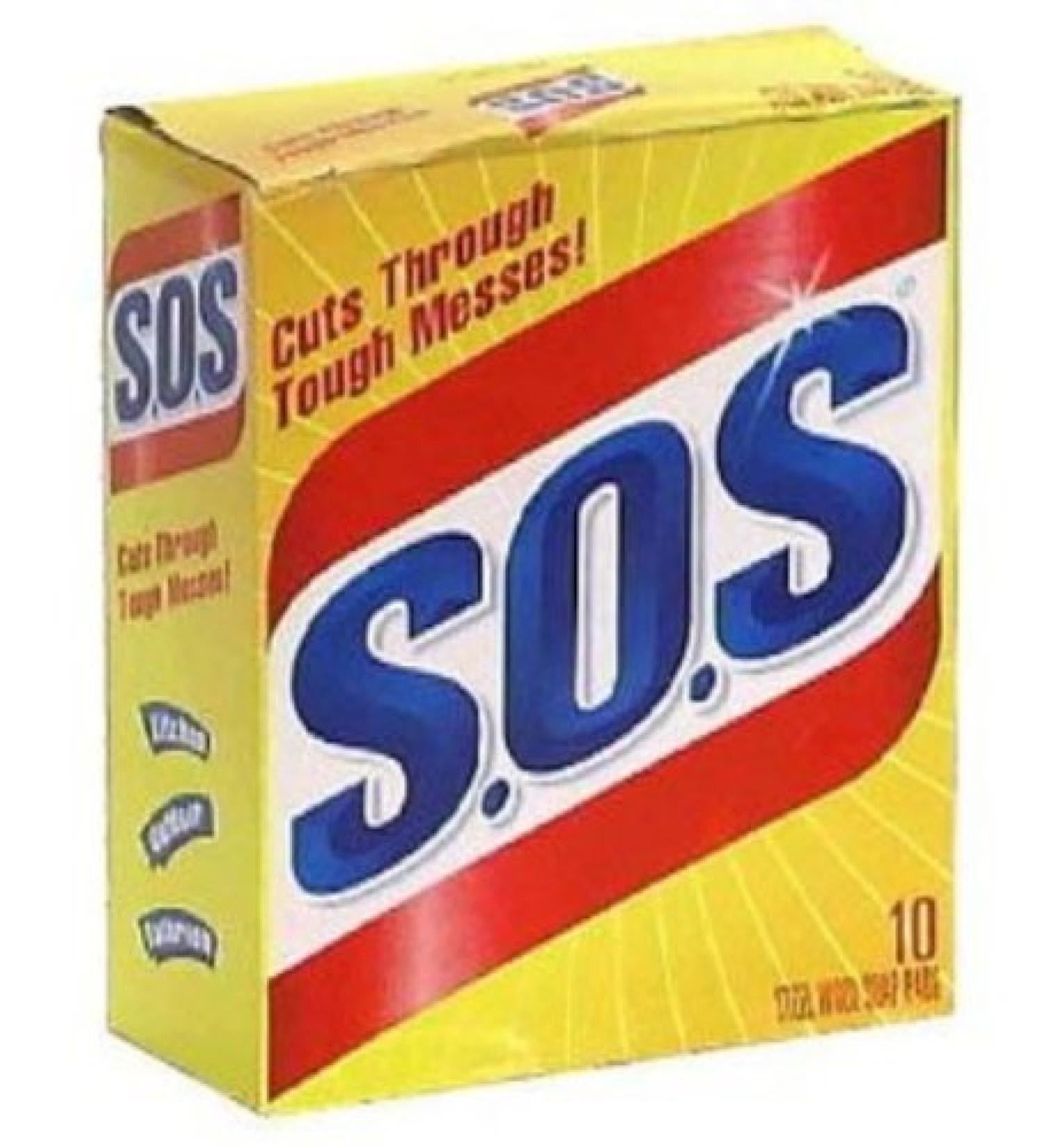 S.O.S 98014 Steel Wool Soap Pad (10 Count)