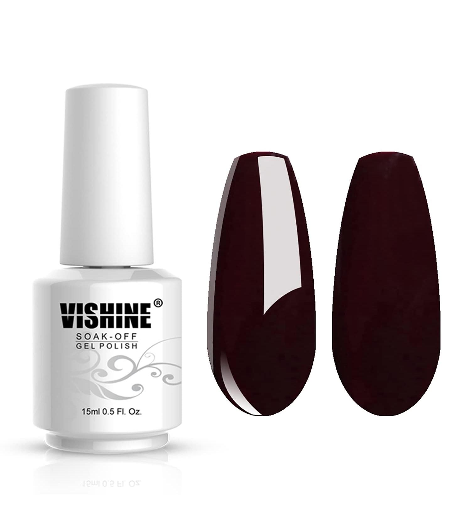 Vishine Gelpolish Soak-off Nail Art UV LED Nail Polish Salon Manicure Brownish Red(473) #473 - Buy Online on GoSupps.com