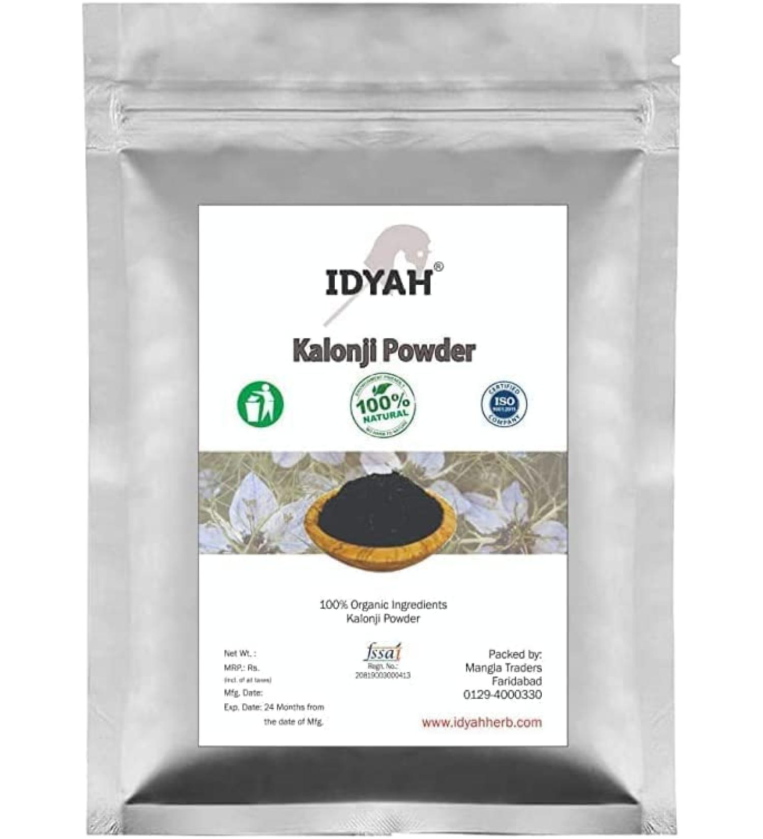 PUB Idyah Ayurvedic Kalonji Seed Powder - Black Seed - Fennel Flower - Nigella Seeds - Black Jeera Powder -100 GM (Natural) - Buy Online on GoSupps.com