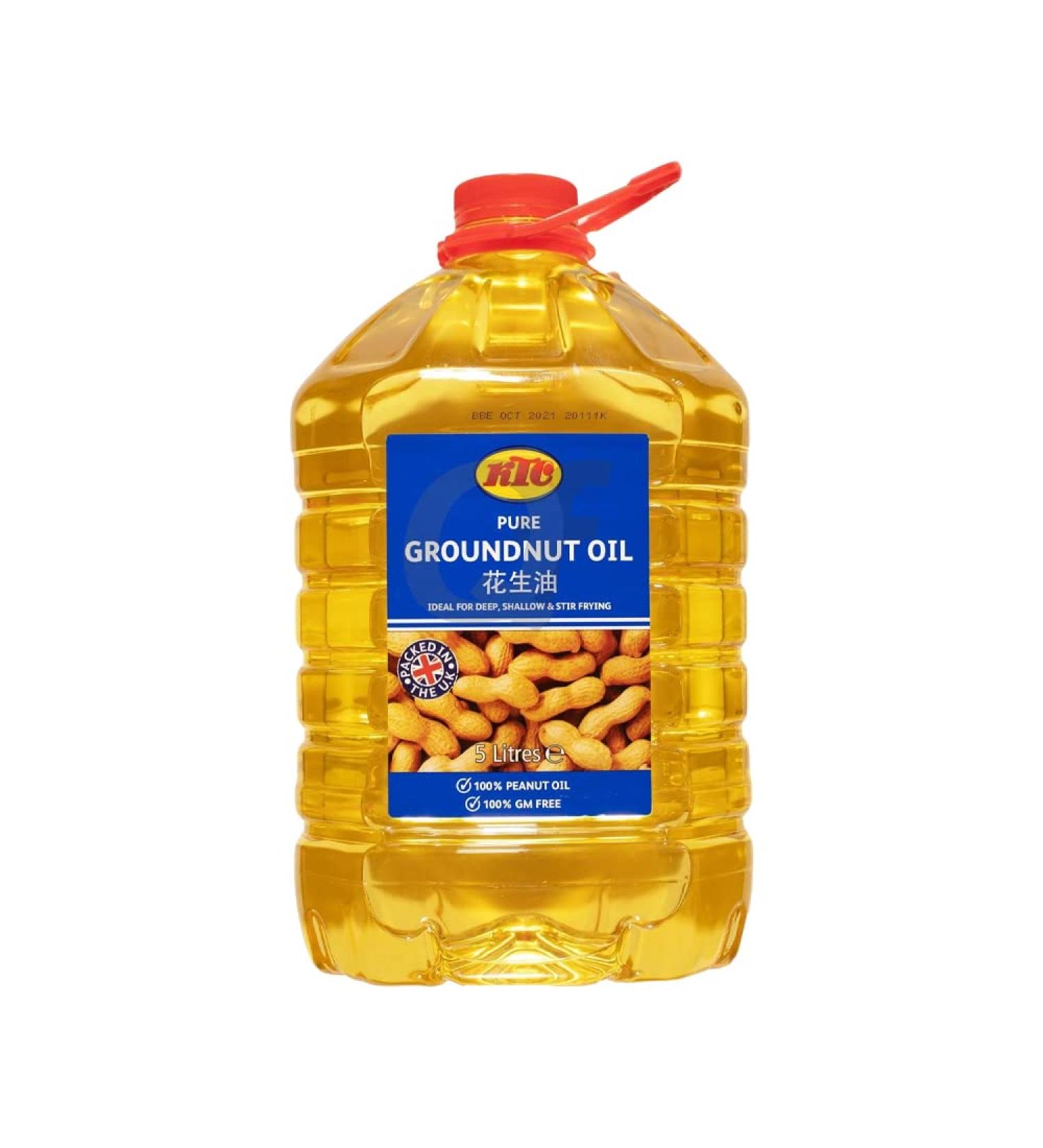 veenas KTC Groundnut Oil | 5L | Cooking Oil | Groundnut Seed Oil | Deep or Shallow Frying Oil | For Nutritious Diet |Vegan | Gluten-Free | Bulk Bottle - Buy Online on GoSupps.com