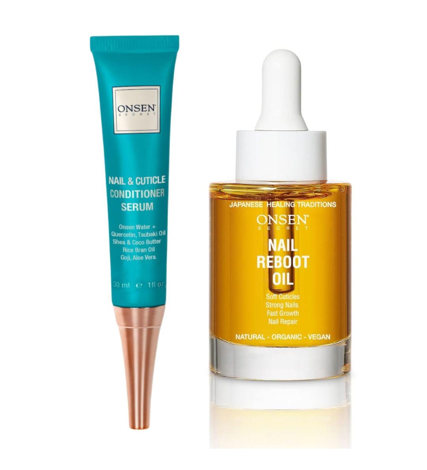 Onsen Secret - Traitement pour ongles endommag s - Soin naturel des ongles & r paration de cuticules - R sultats visibles pour des ongles parfaits - Cr me apr s-cuticules 30 ml et huile de reboot pour - Buy Online on GoSupps.com