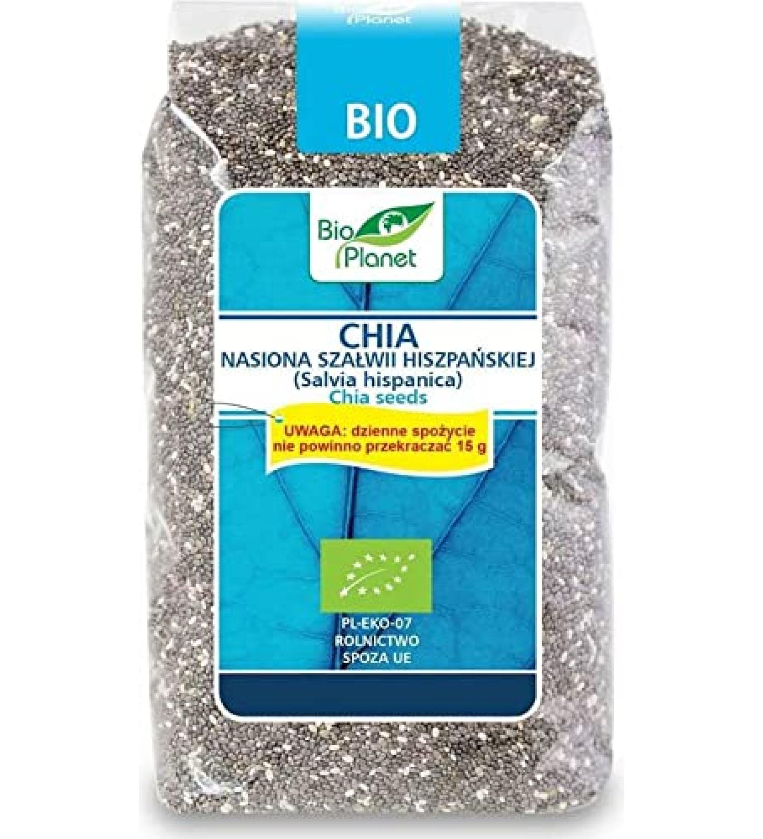 Chia seeds - Salvia hispanica ORGANIC 1kg - BIO PLANET