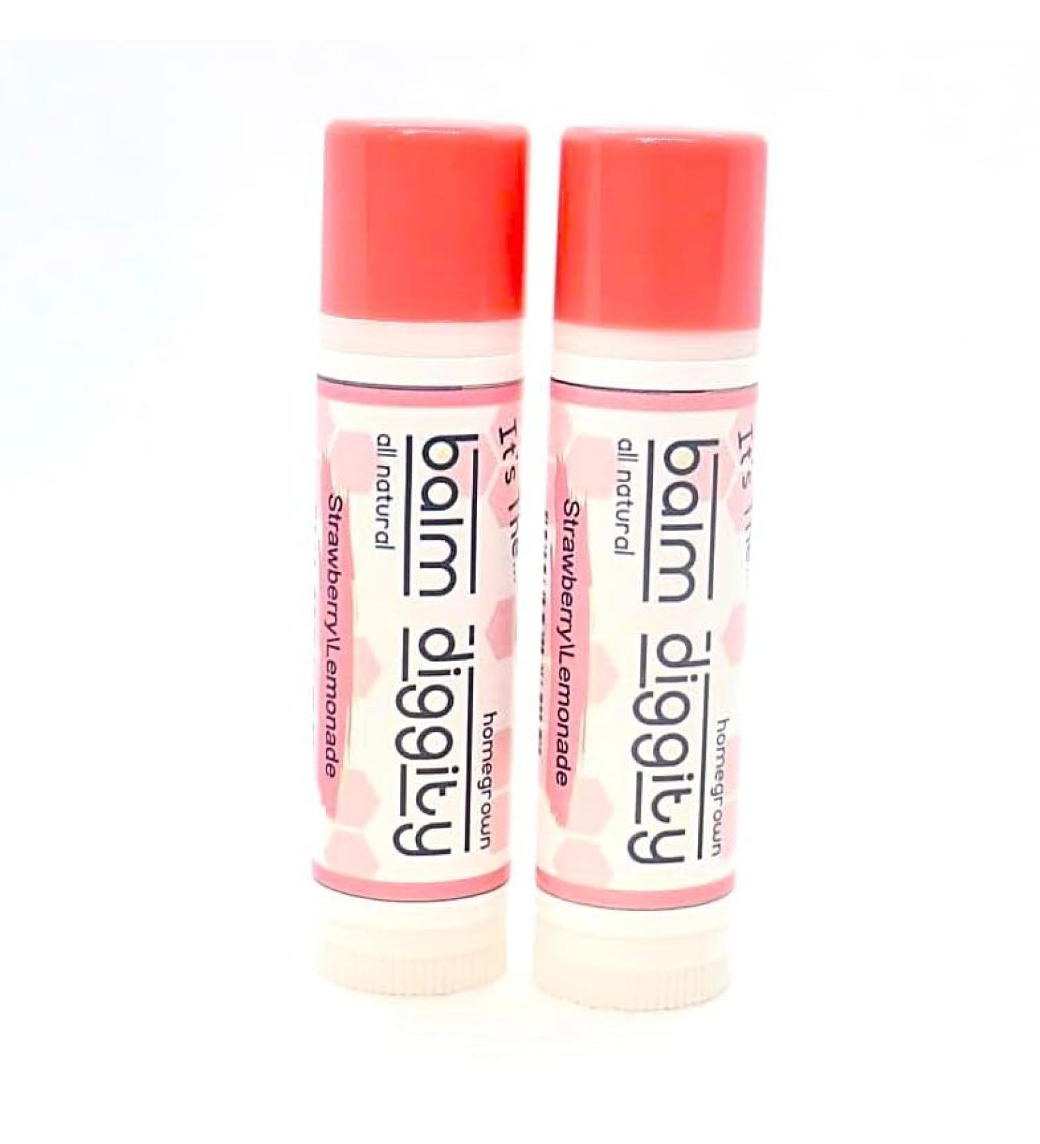 It's The Balm Diggity 2-pack Strawberry Lemonade Beeswax Moisturizing All-Natural and Nourishing Lip Balm Made With Just 5 Ingredients - Buy Online on GoSupps.com