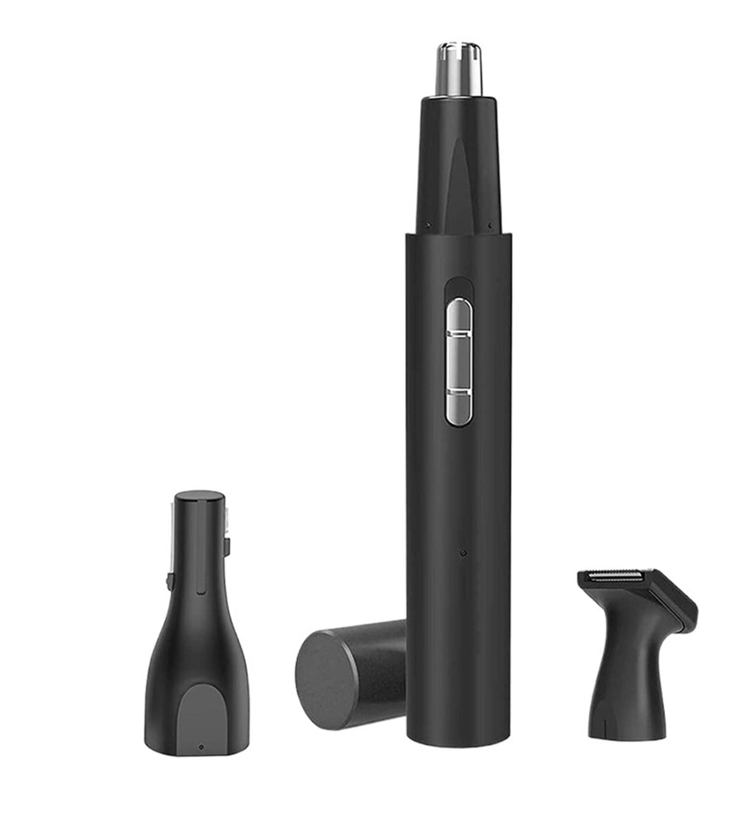 3-in-1 Rechargeable Nose Hair Trimmer for Men & Women | Painless Eyebrow & Beard Trimmer with Dual-Edged Blades - Easy Clean & Powerful Motor - Buy Online on GoSupps.com