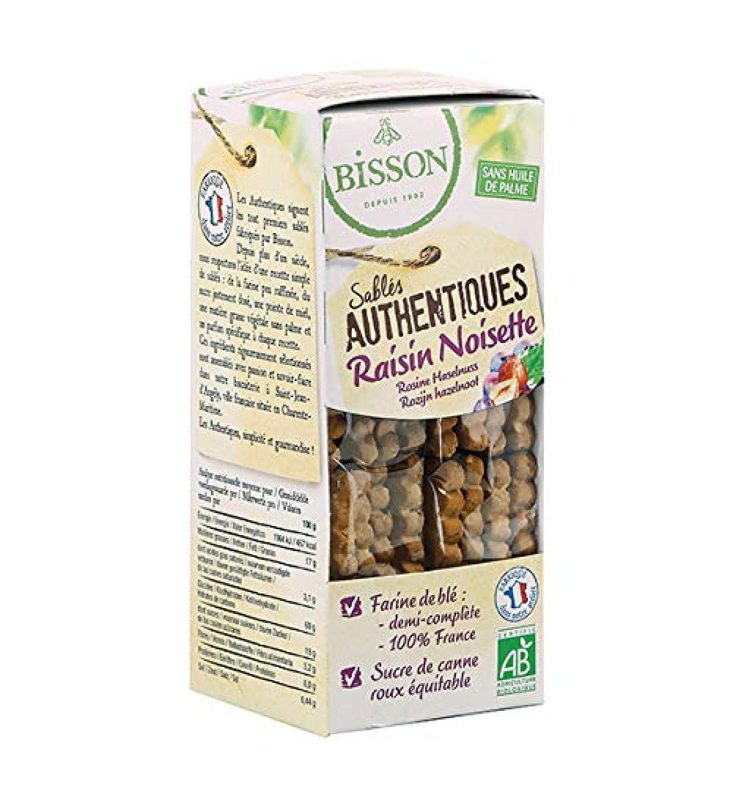 Bisson - Authentic Raisin Hazelnut Biscuit 175G - Unit - Buy Online on GoSupps.com