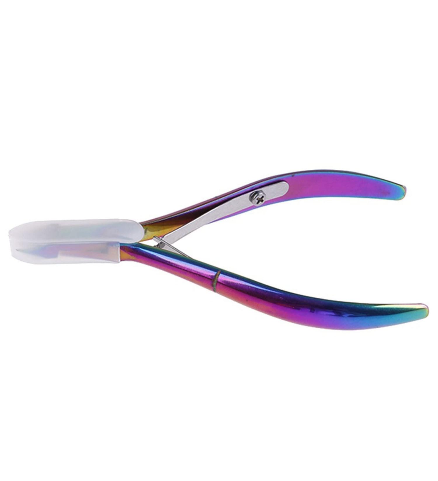 FURLOU Nail Clipper Scissor Manicure Pedicure Tool Stainless Steel Plating Rainbow Cuticle Nipper Cutter Scissors - Buy Online on GoSupps.com