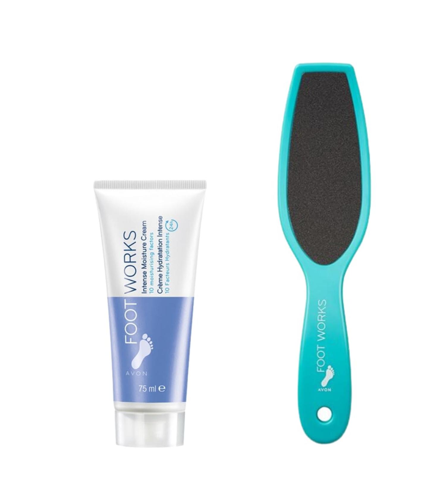Hydrating Intense Moisture Cream for Feet 75ml with Rough Skin Exfoliating Foot Paddle - Buy Online on GoSupps.com