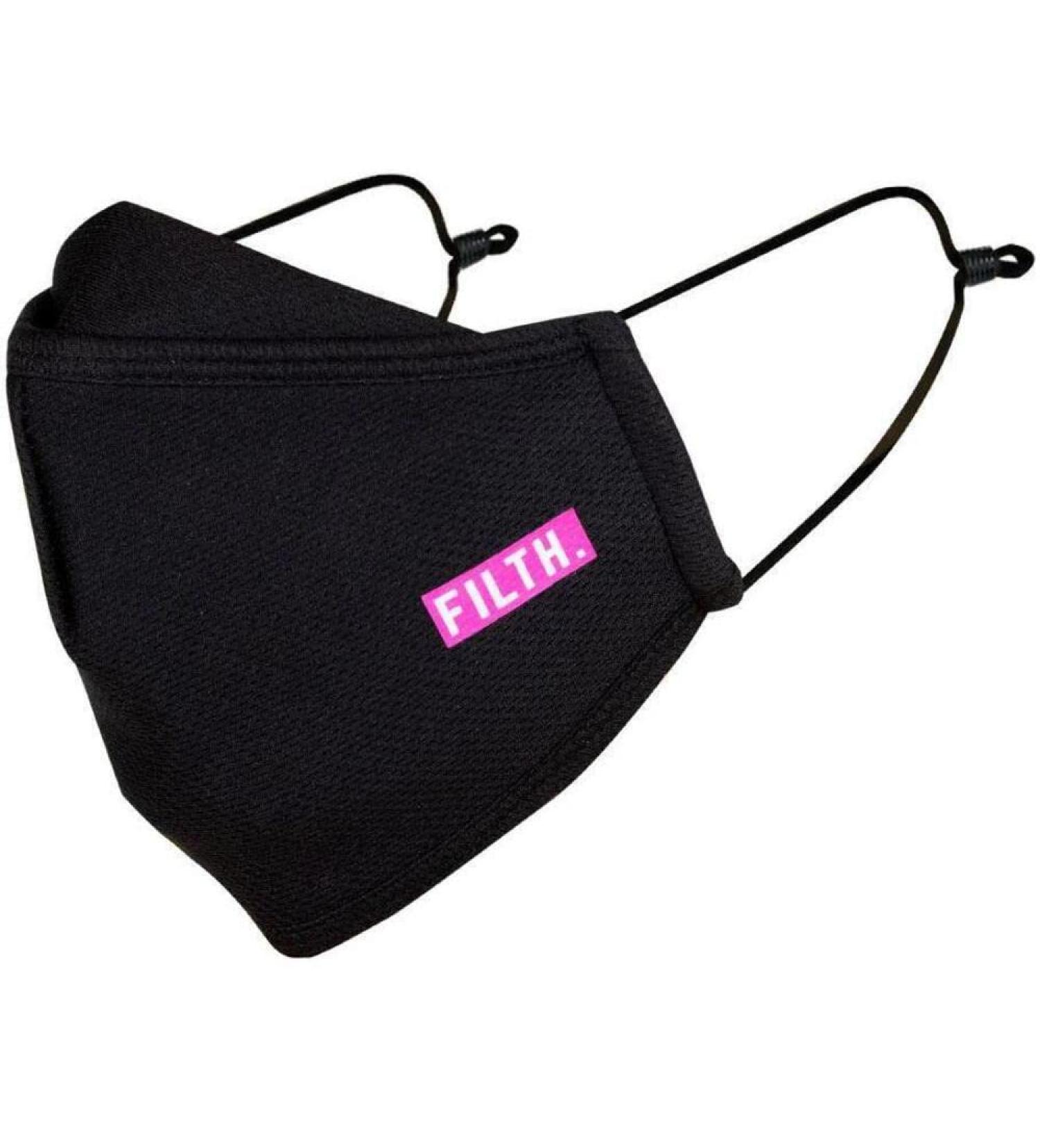 Muc-Off Filth Reusable Face Mask Small - Adjustable Face Covering With Mid-Layer Filter - Washable Up To 20 Times Filth S (Pack of 1)