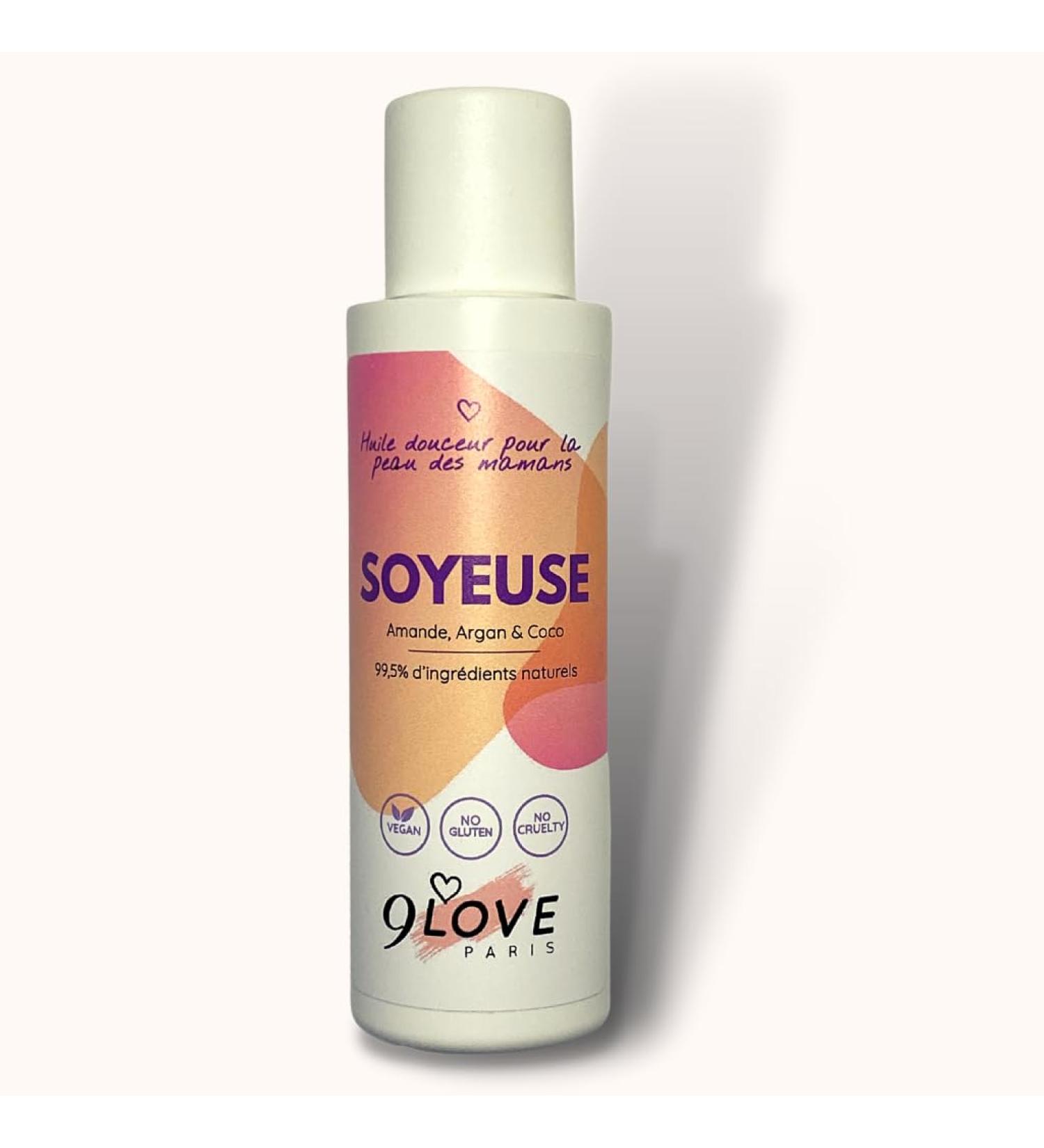 9LOVE Silky Stretch Mark Pregnancy Oil - To Apply From the First Weeks - Sweet Almond and 6 Natural Ingredients Including Argan and Calendula (100 ml) - Buy Online on GoSupps.com