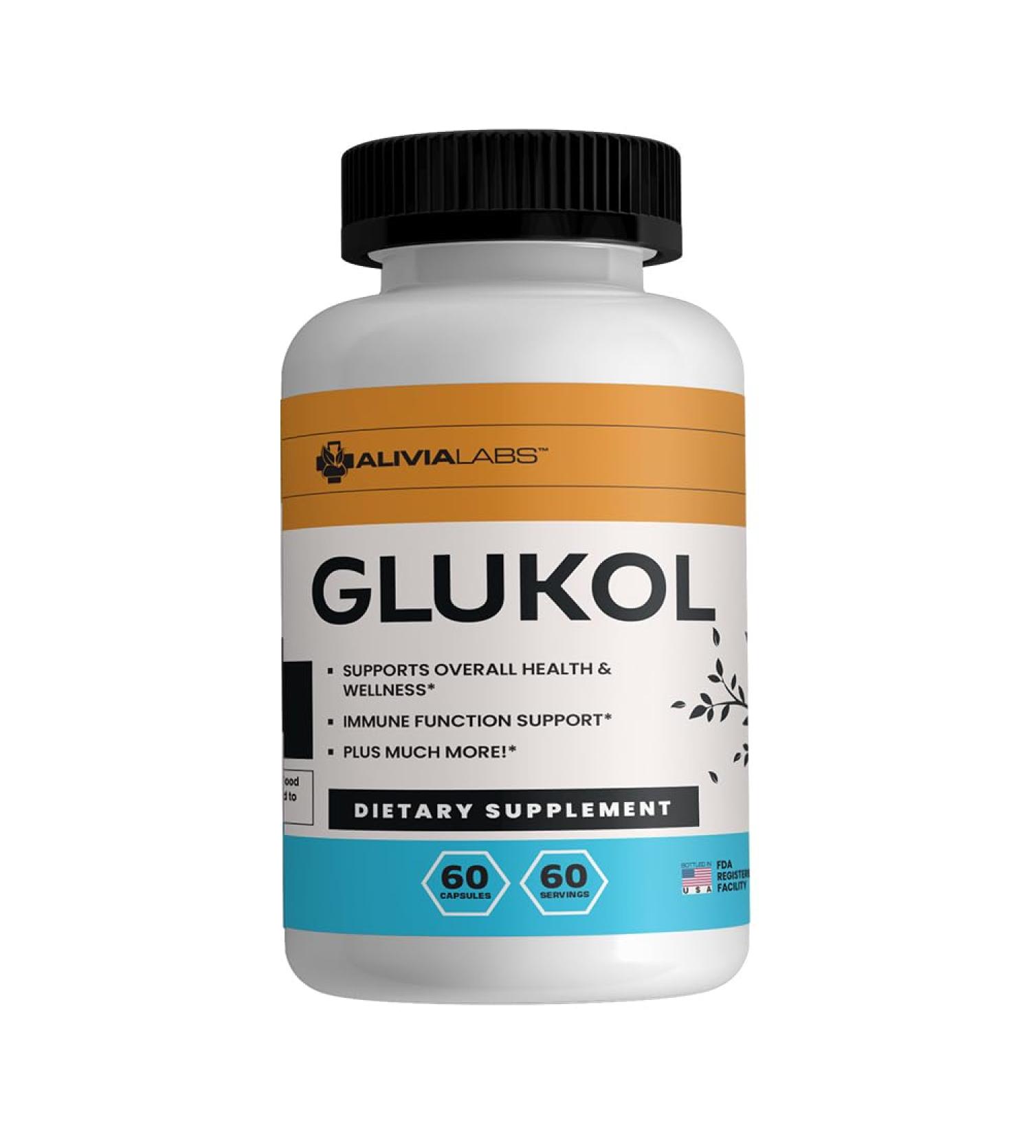 Glukol Daily Herbal Support with Gymnema Cinnamon Chromium and Bitter Melon Natural Nutritional Supplement 60 Capsules - Buy Online on GoSupps.com