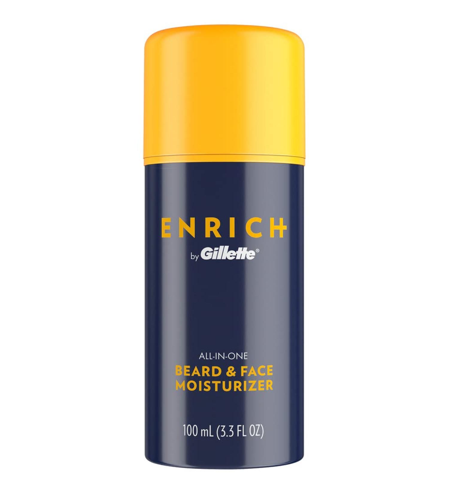 Gillette Enrich Beard & Face Moisturizer for Men - Hydrating Formula 3.3 fl oz | International Shipping Available - Buy Online on GoSupps.com