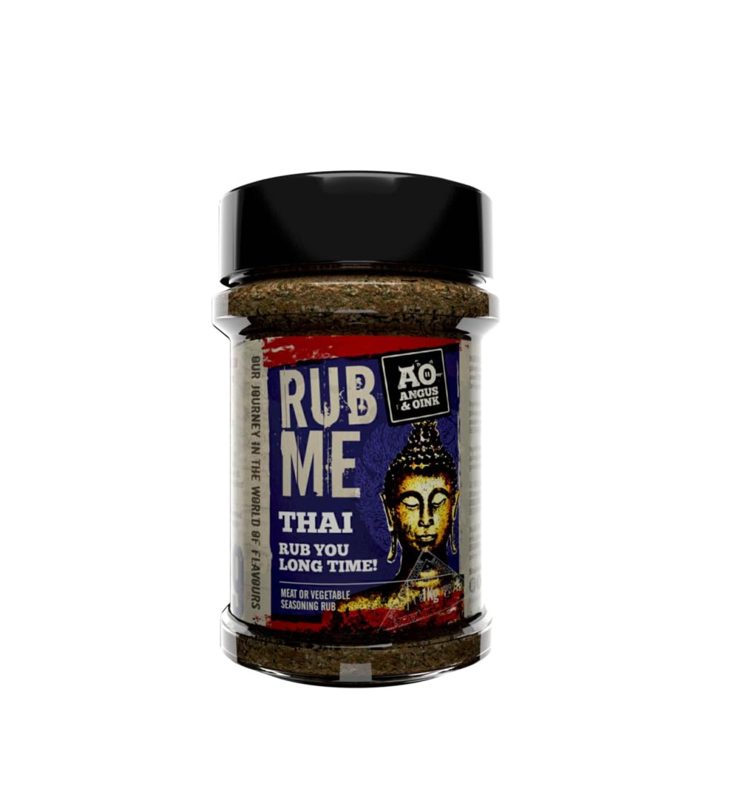 Angus & Oink Rub Me Thai Rub You Long Time BBQ Seasoning | Authentic Thai Flavors with Kaffir Lime Lemongrass Shrimp Chili | Perfect for Curries Noodles Wings & More | 185g - Buy Online on GoSupps.com