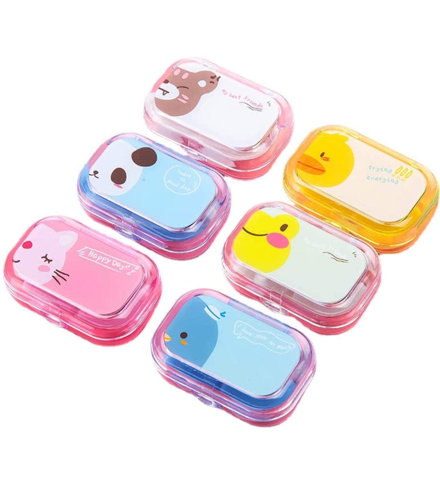 Miedeon Contact Lens Container Set | 4-Piece Portable Travel Case | Multicolored Screw Cap Lens Storage - Buy Online on GoSupps.com