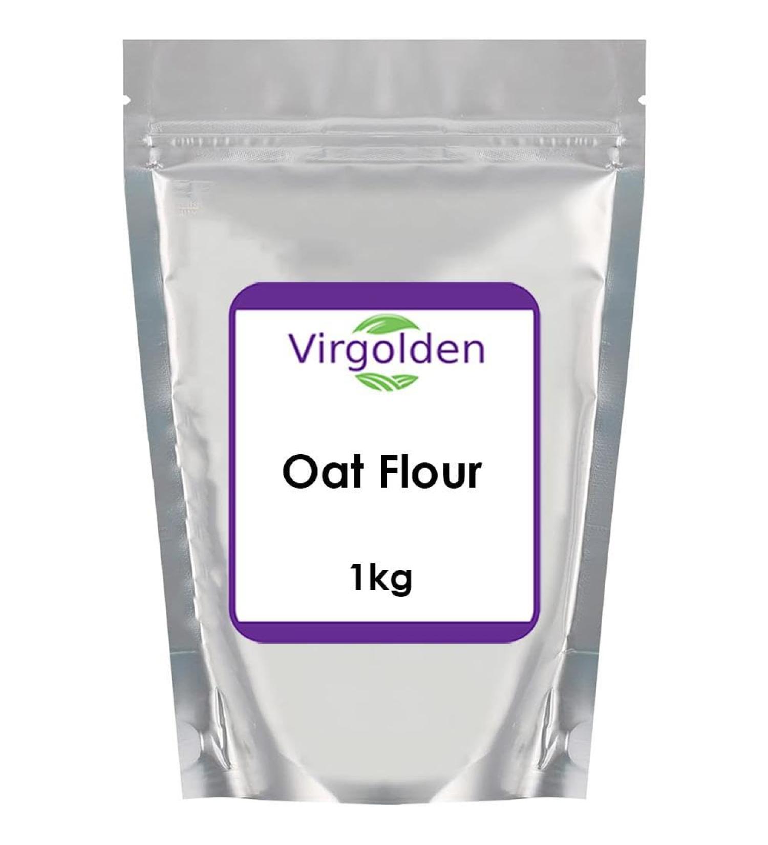Oat Flour 1kg by Virgolden - Low-Carb Oat Flour with Protein & Dietary Fiber Vegan Non-GMO for Baking Cooking & More - Buy Online on GoSupps.com
